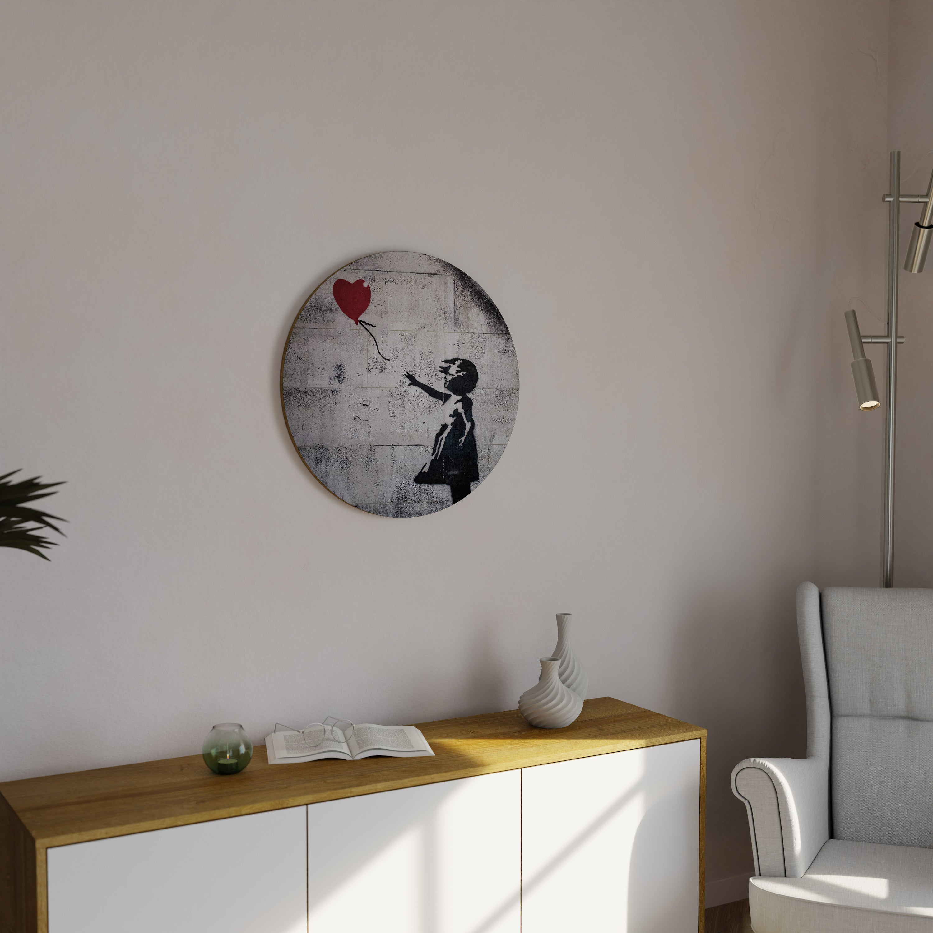 BALLON GIRL (BANKSY) Obraz okrągły