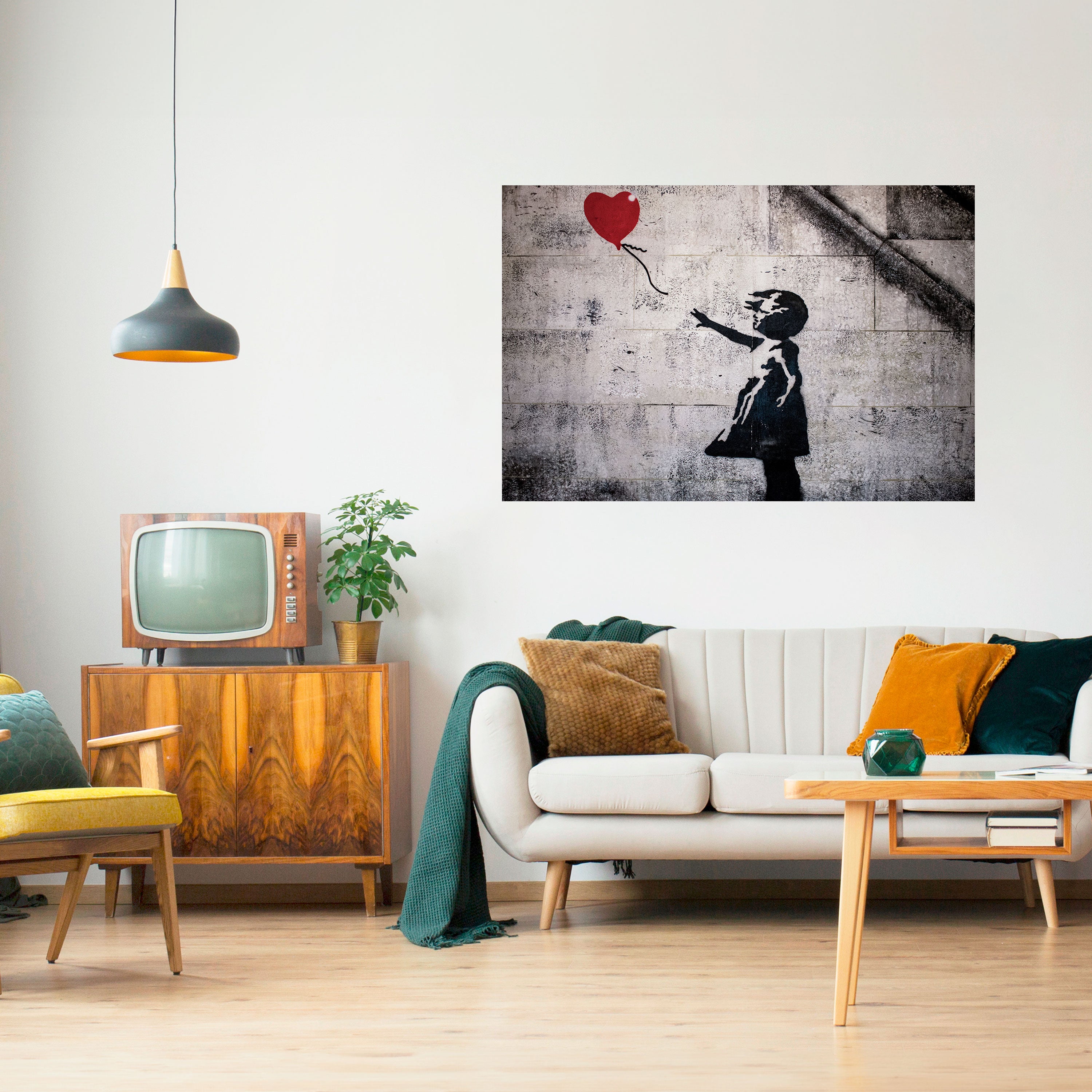 BALLON GIRL (BANKSY) Naklejka/Plakat poziomy