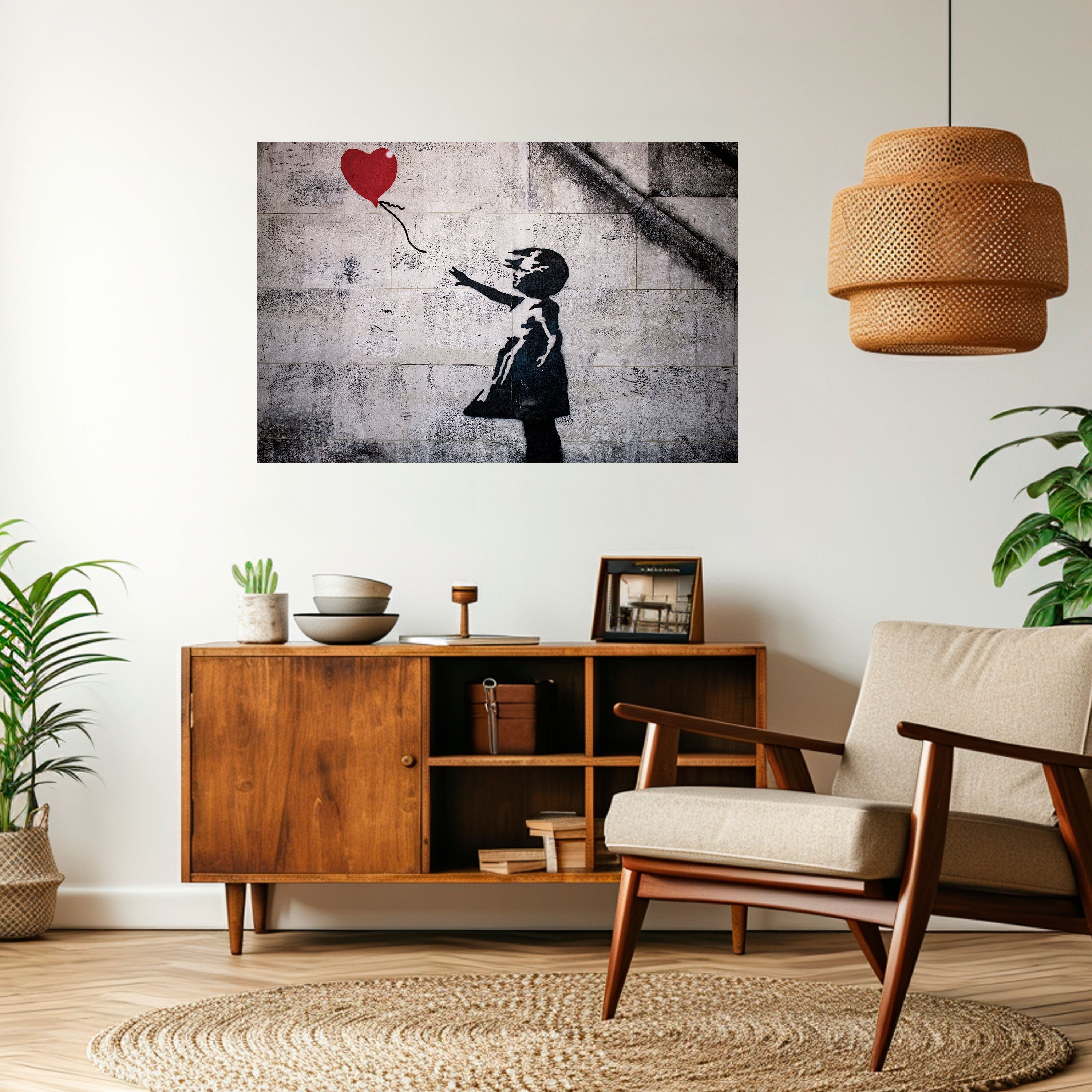 BALLON GIRL (BANKSY) Naklejka/Plakat poziomy