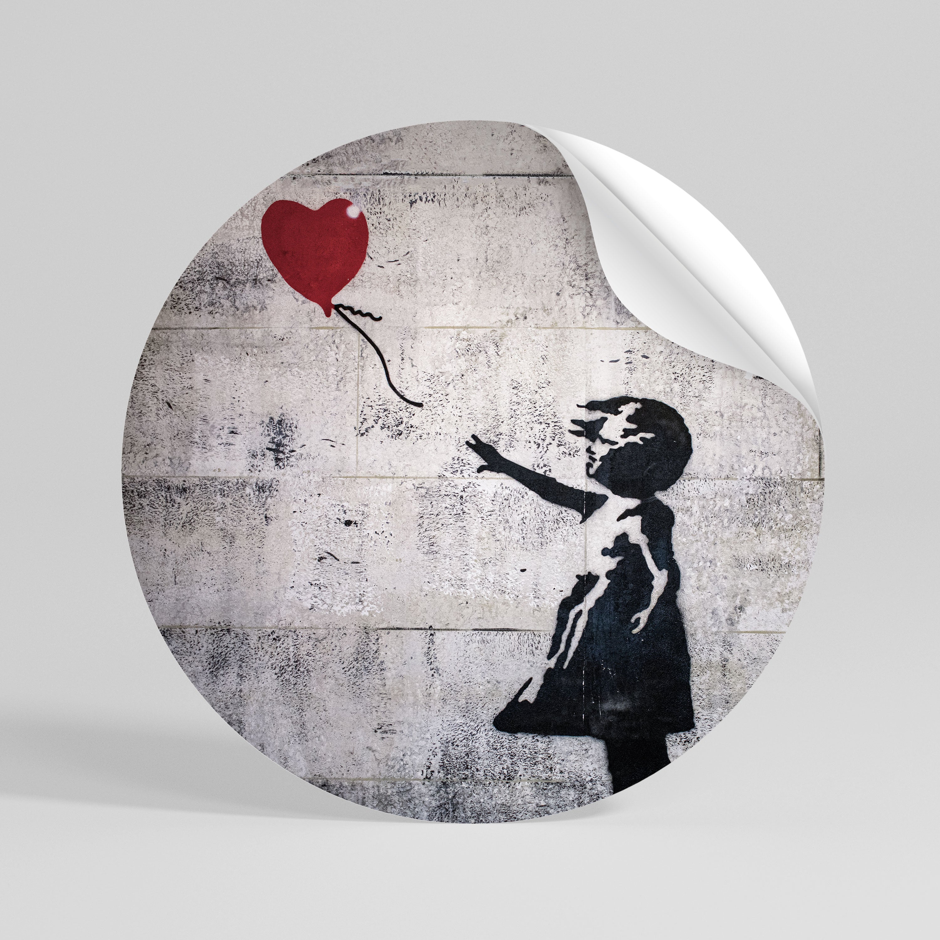 BALLON GIRL (BANKSY) Naklejka - okrągła