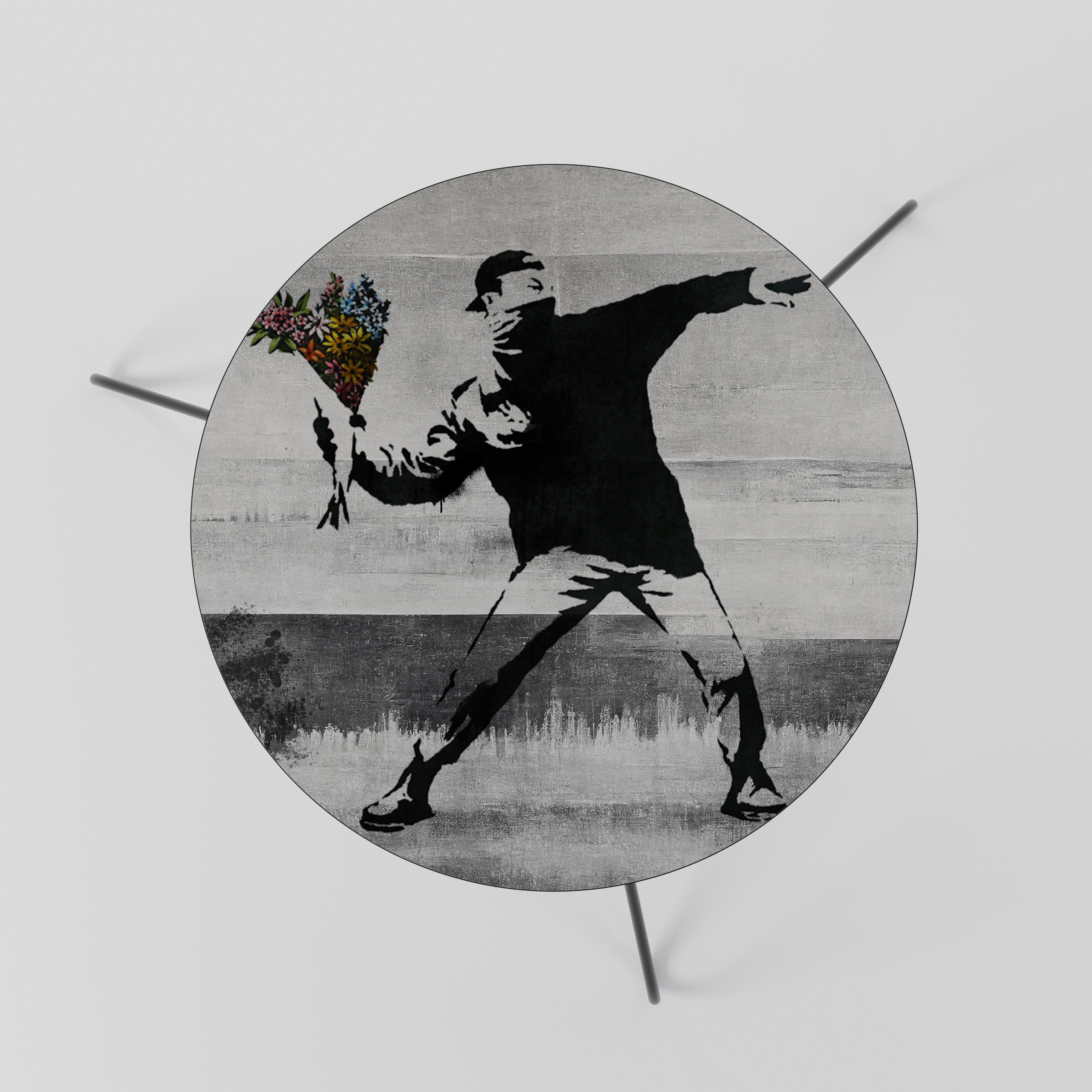 FLOWER BOMBER (BANKSY) Stolik kawowy mały