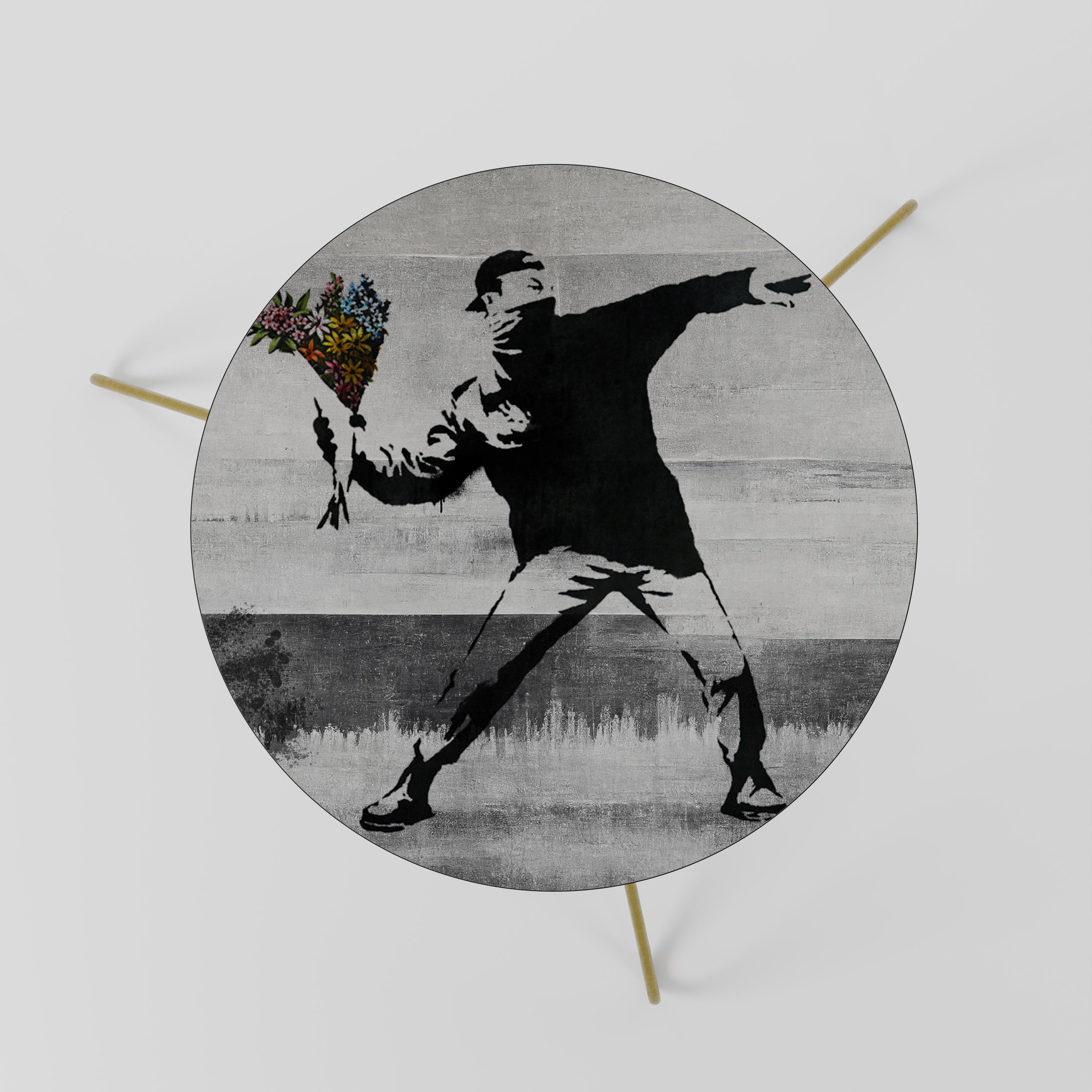 FLOWER BOMBER (BANKSY) Stolik kawowy mały