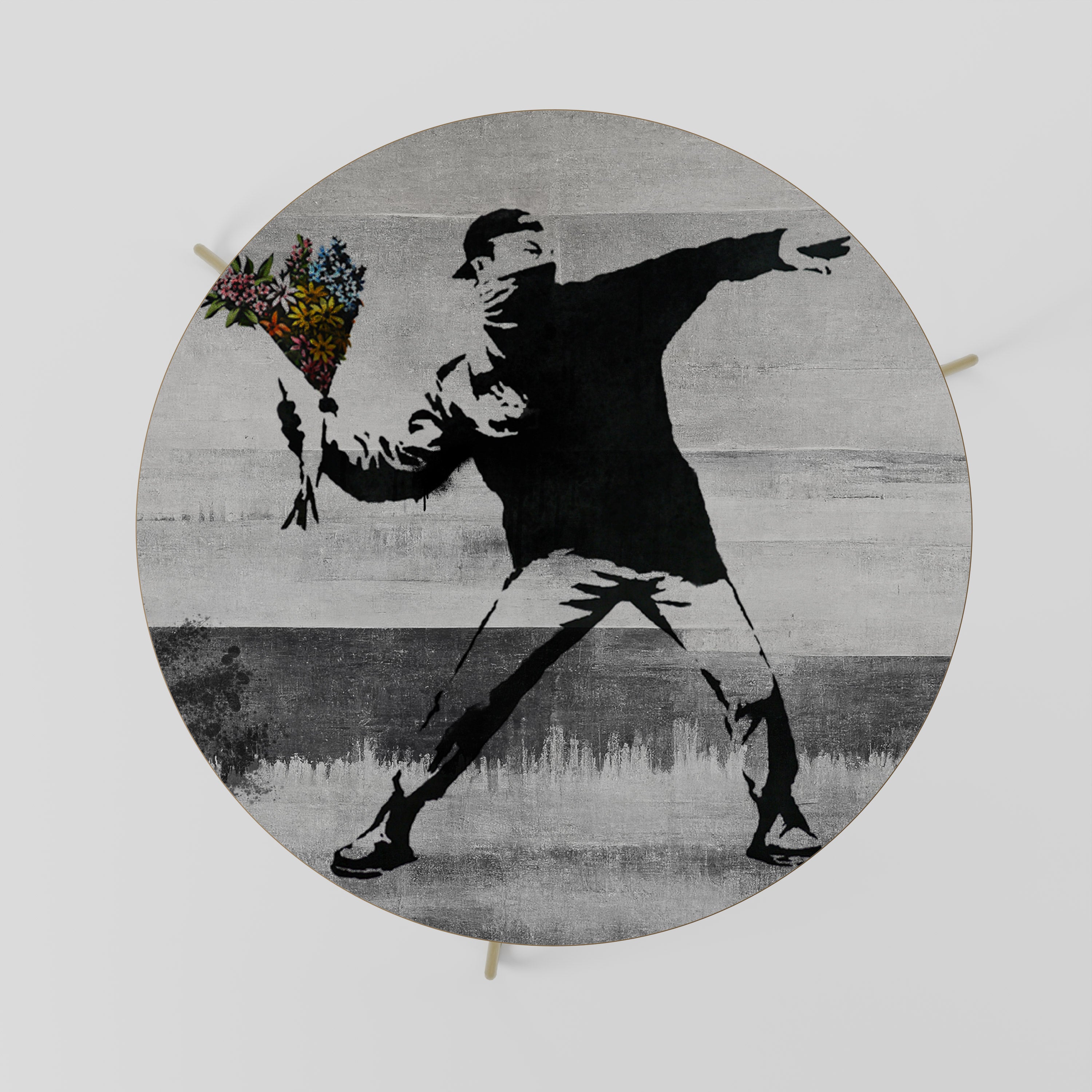 FLOWER BOMBER (BANKSY) Stolik kawowy duży