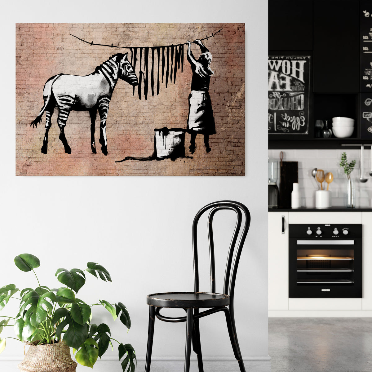 TIDY ZEBRA Poziomy obraz na płótnie