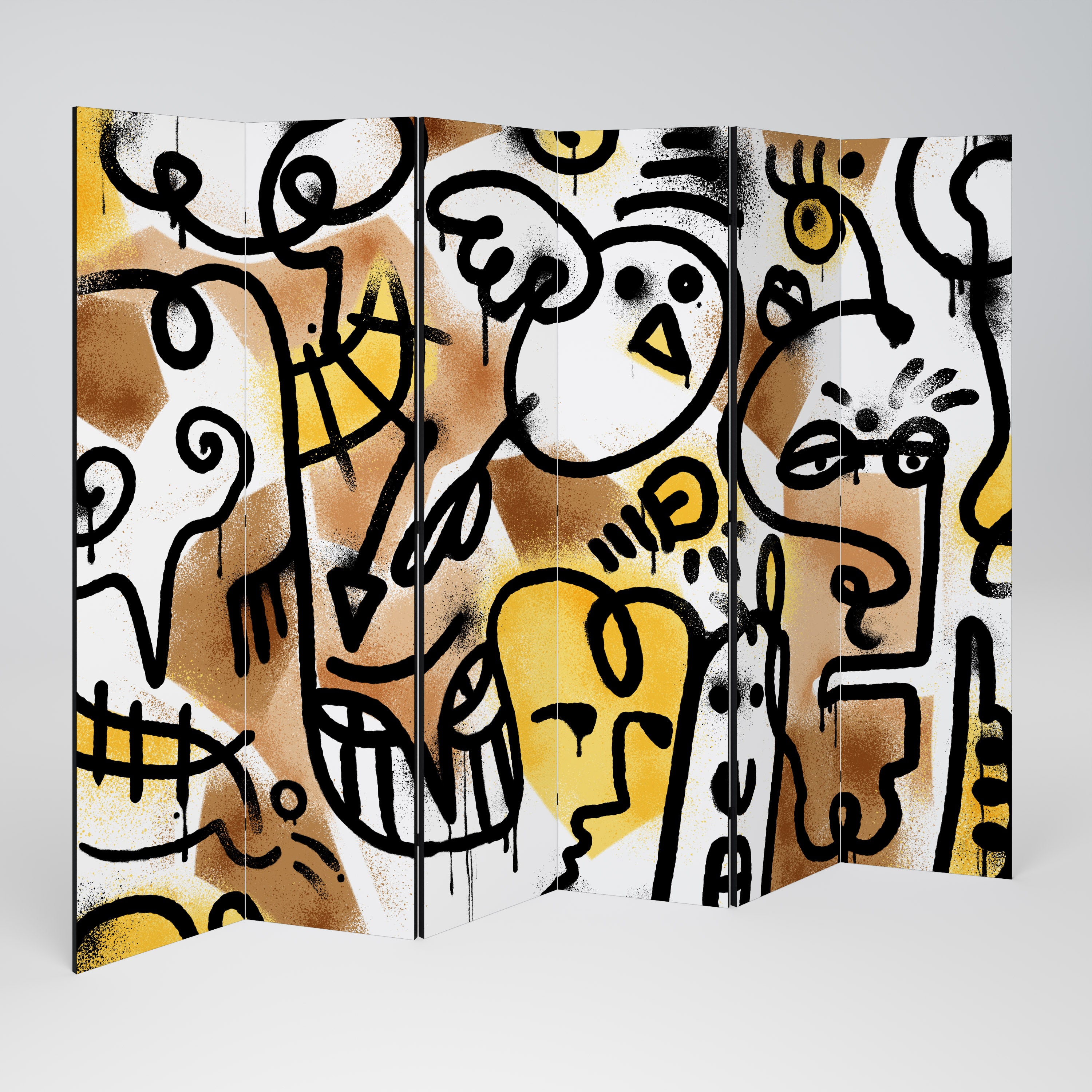 URBAN CANVAS Dekoracyjny parawan 6-skrzydłowy