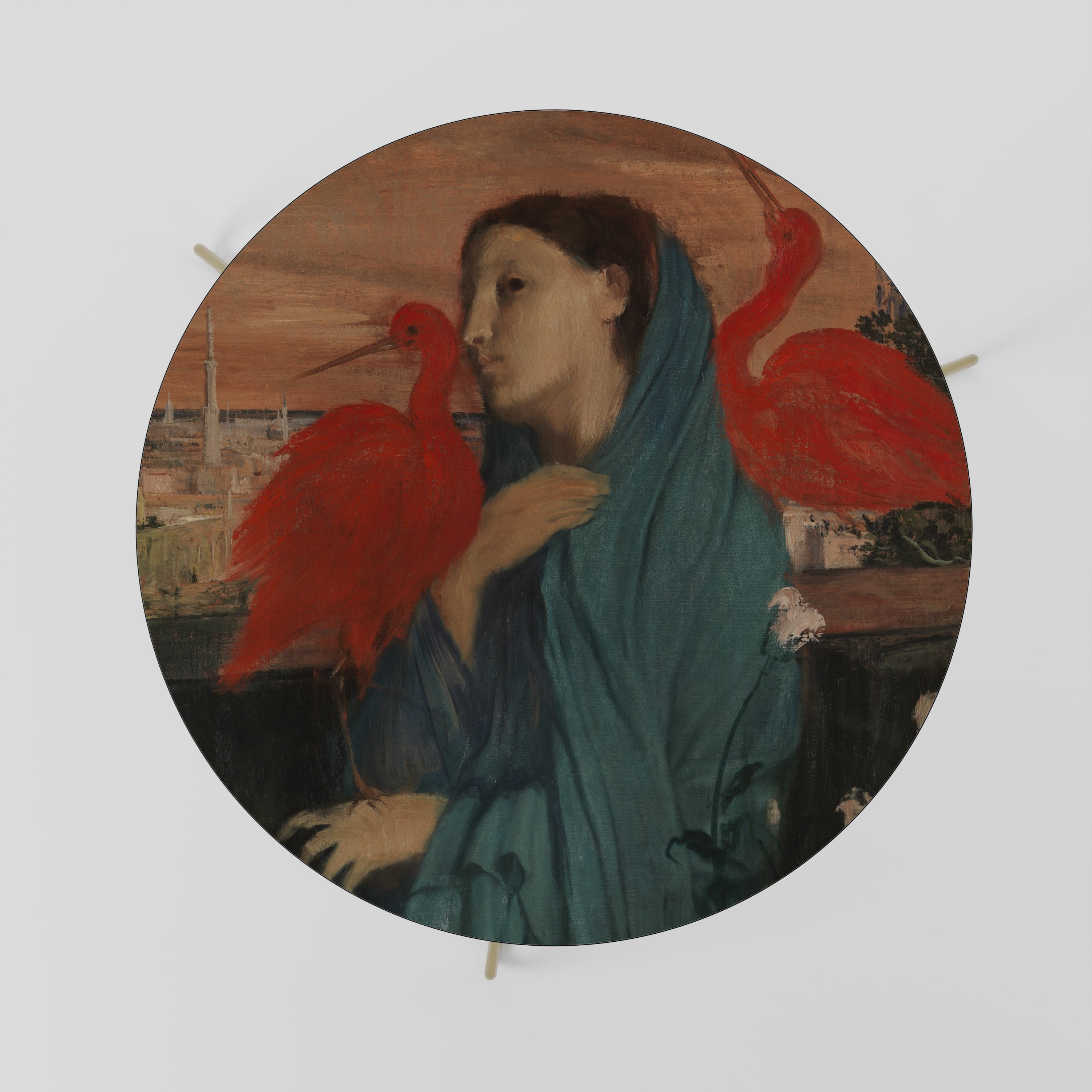 YOUNG WOMAN WITH IBIS Stolik kawowy duży