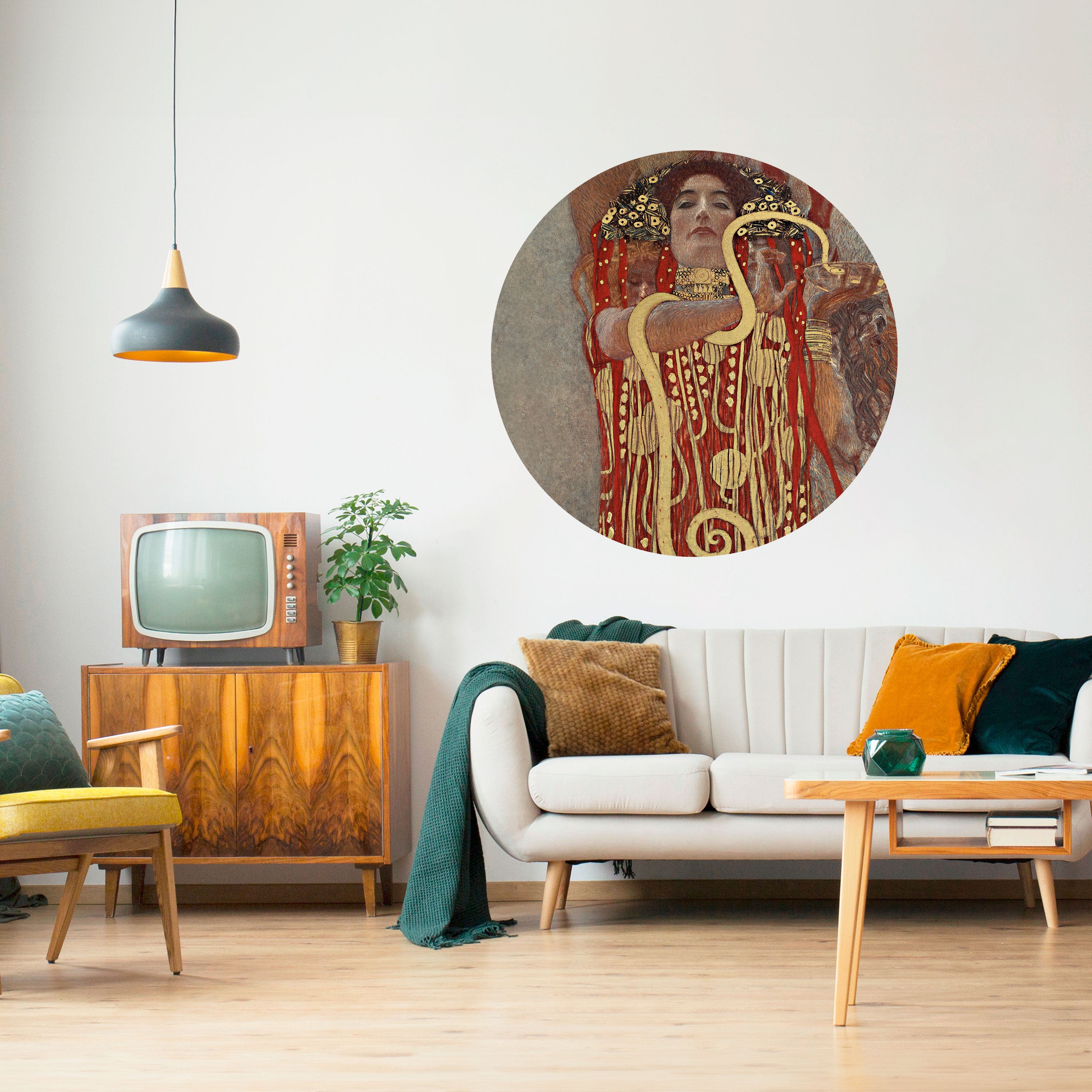 HYGIEIA BY KLIMT Naklejka okrągła