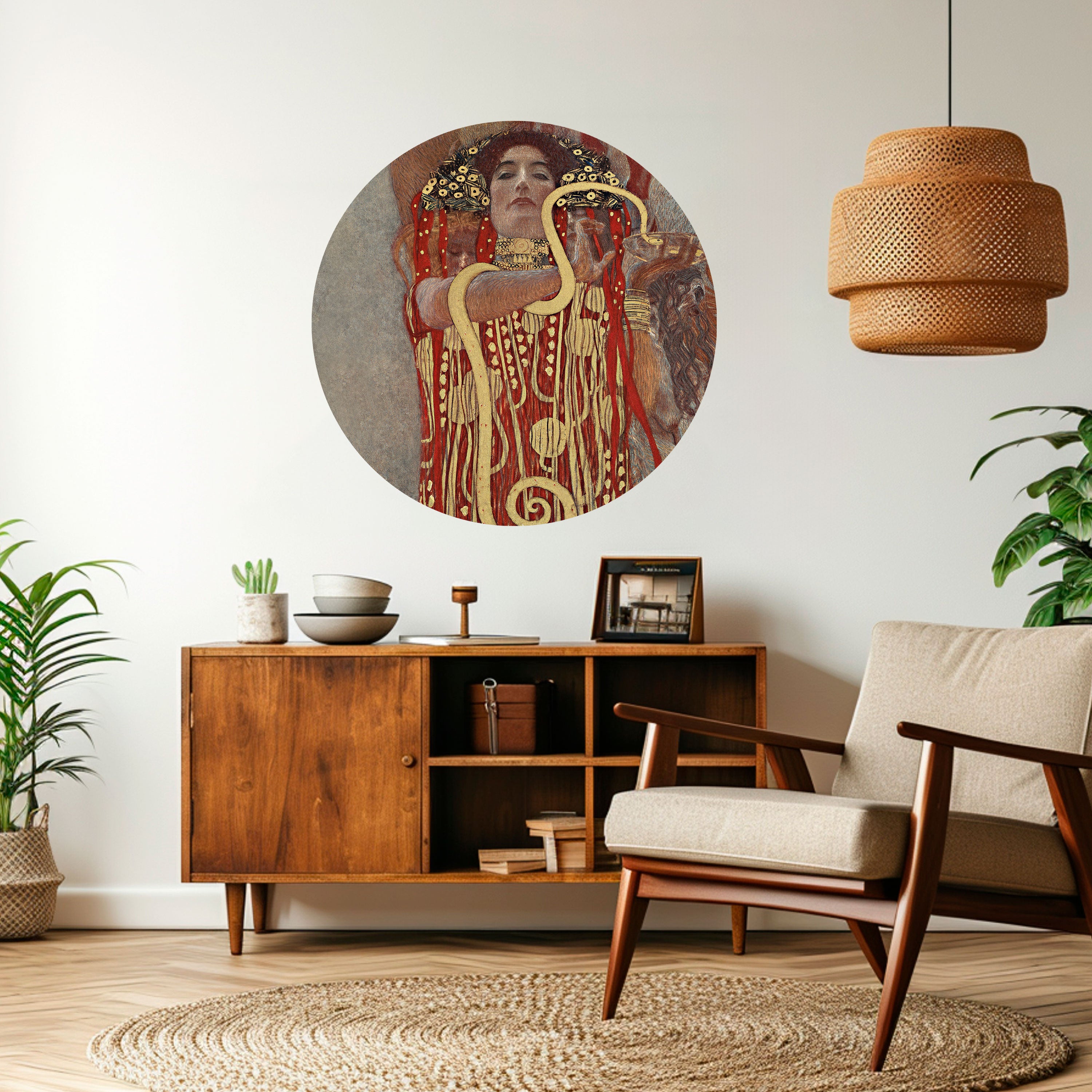 HYGIEIA BY KLIMT Naklejka okrągła