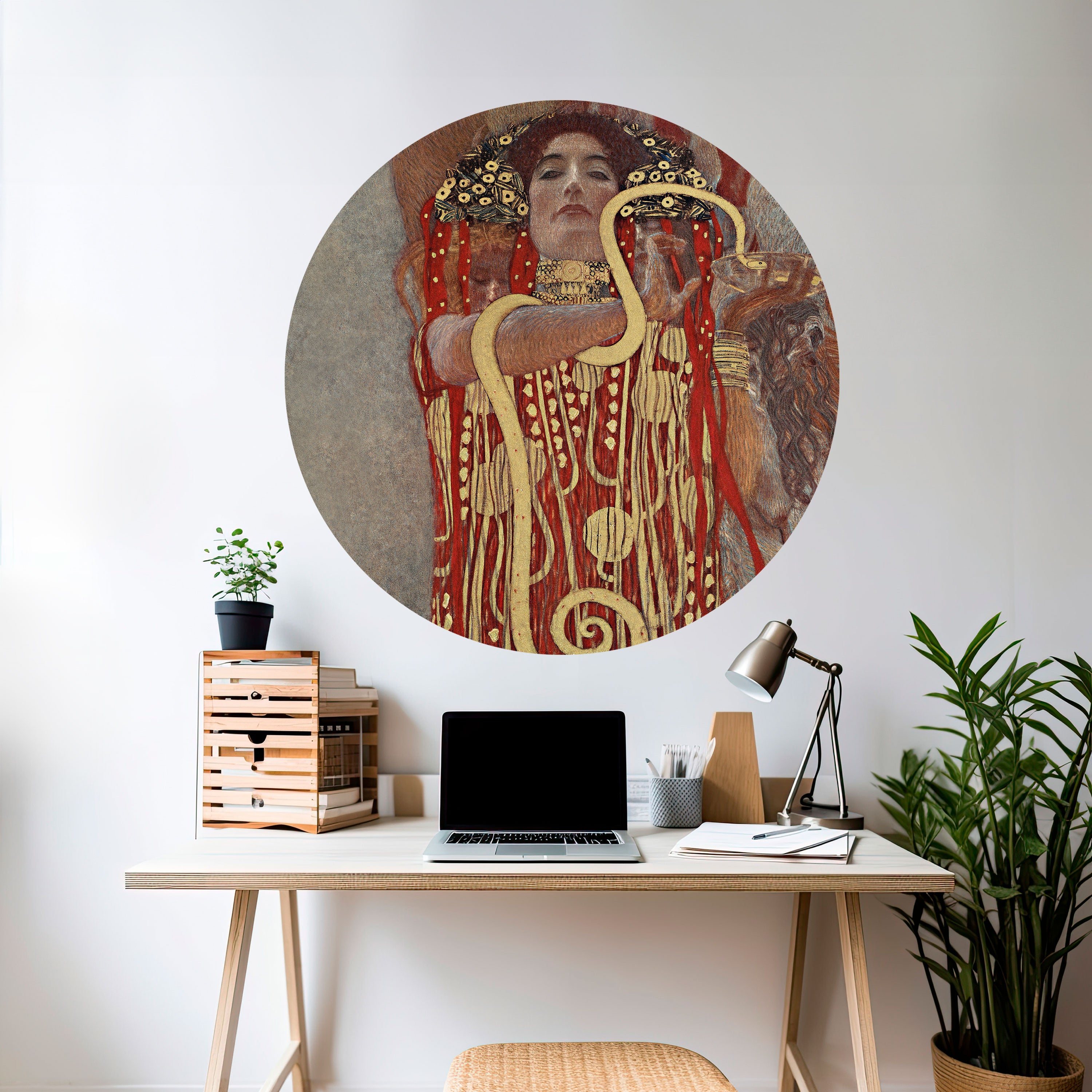 HYGIEIA BY KLIMT Naklejka okrągła