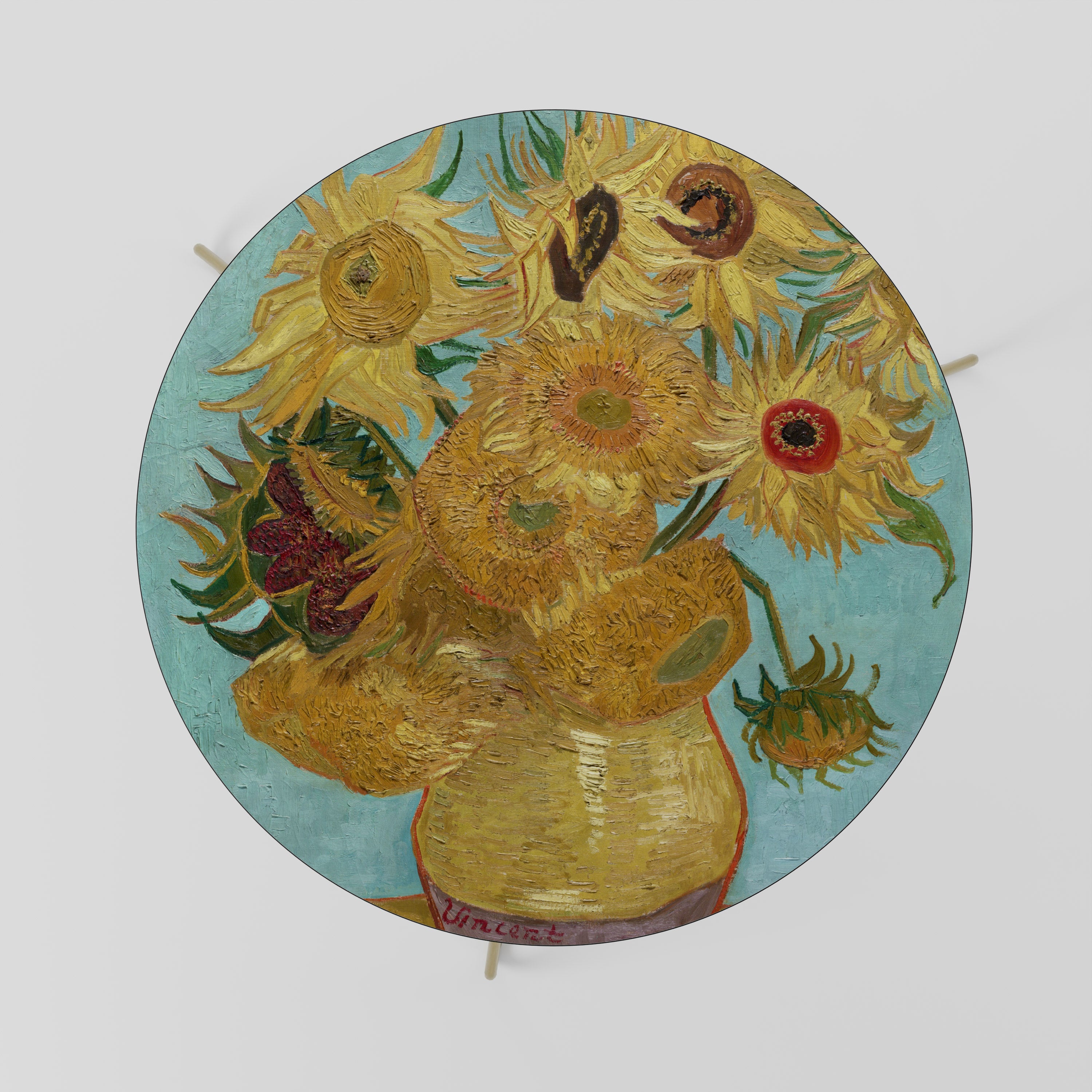 VASE WITH TWELVE SUNFLOWERS Stolik kawowy duży