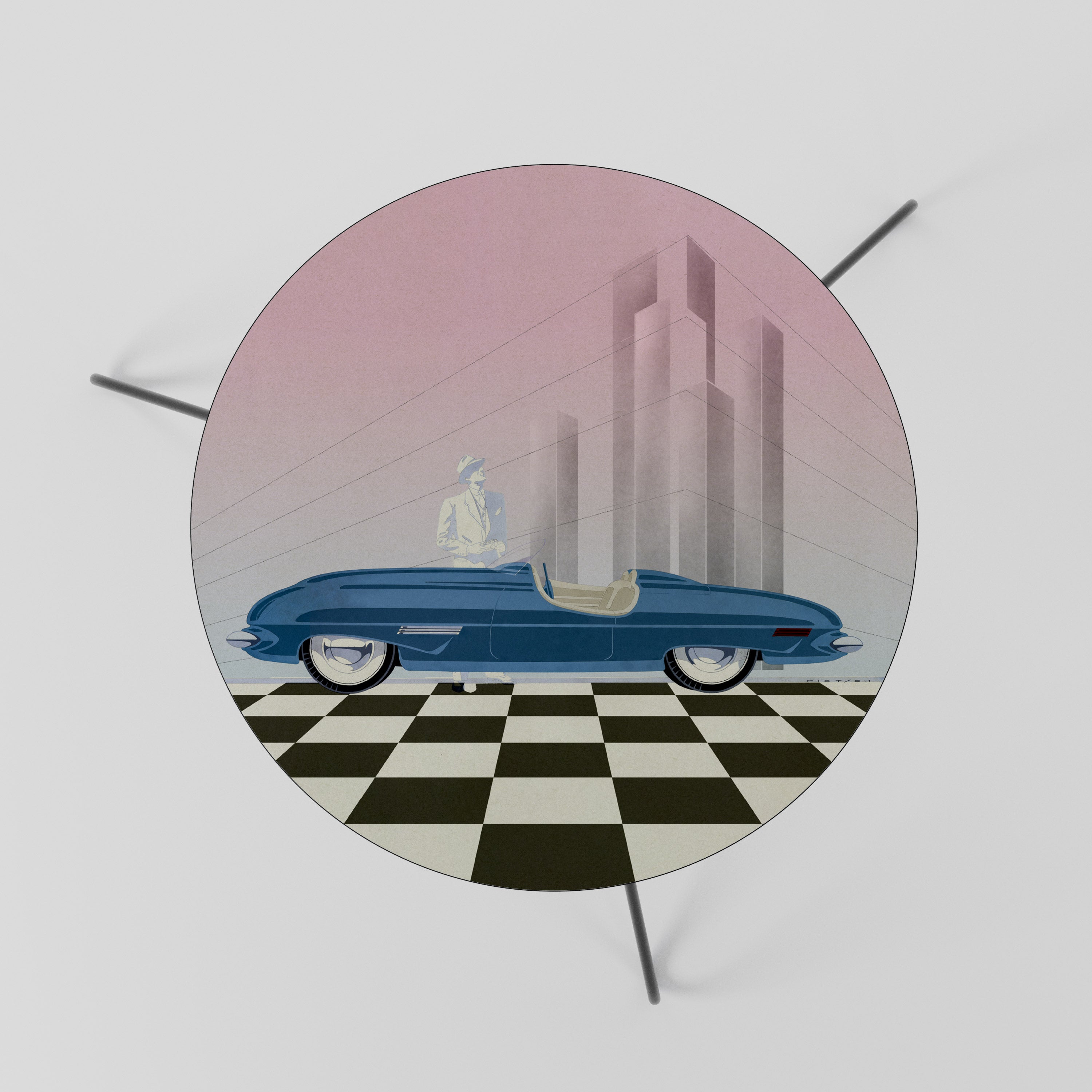 BLUE ROADSTER Stolik kawowy mały