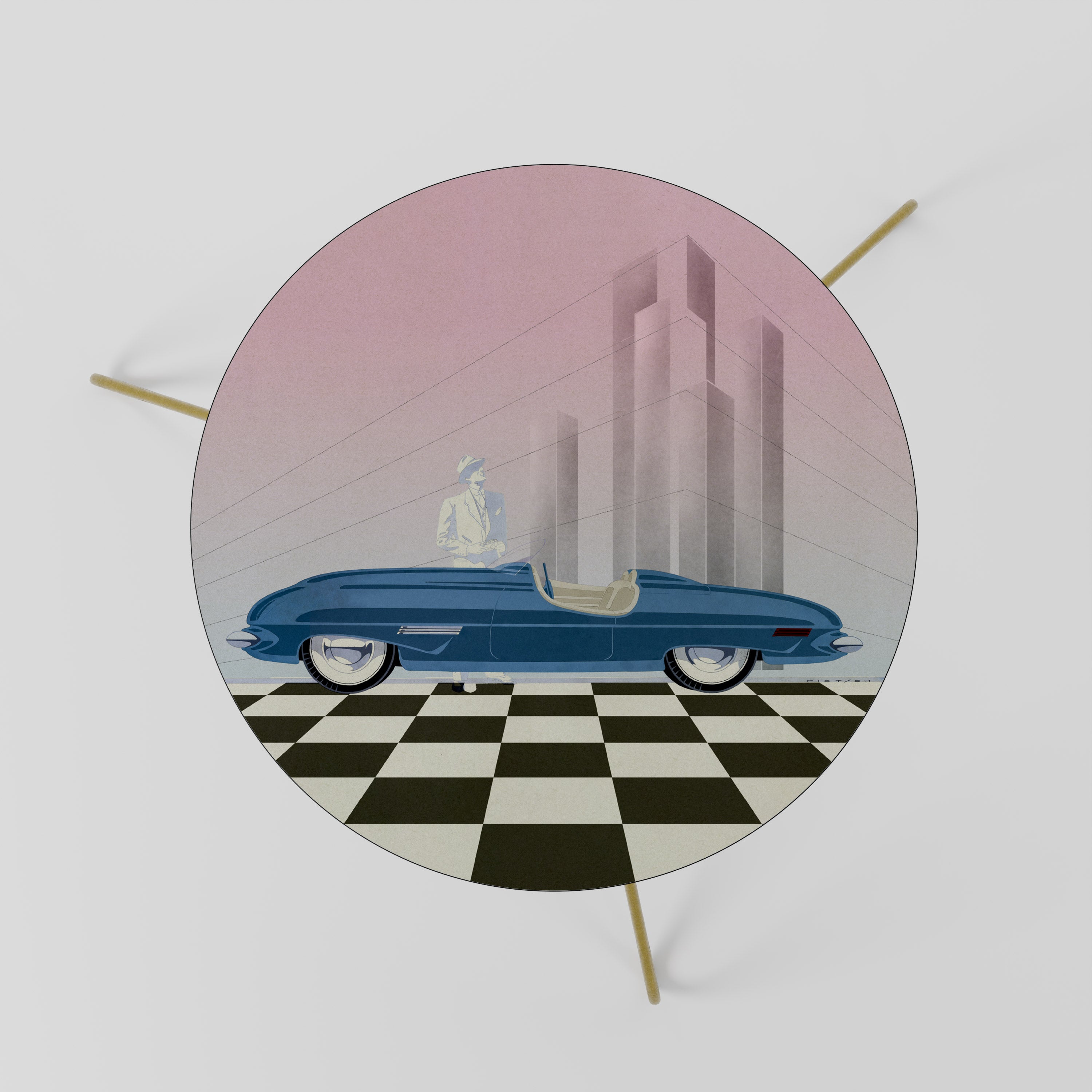 BLUE ROADSTER Stolik kawowy mały