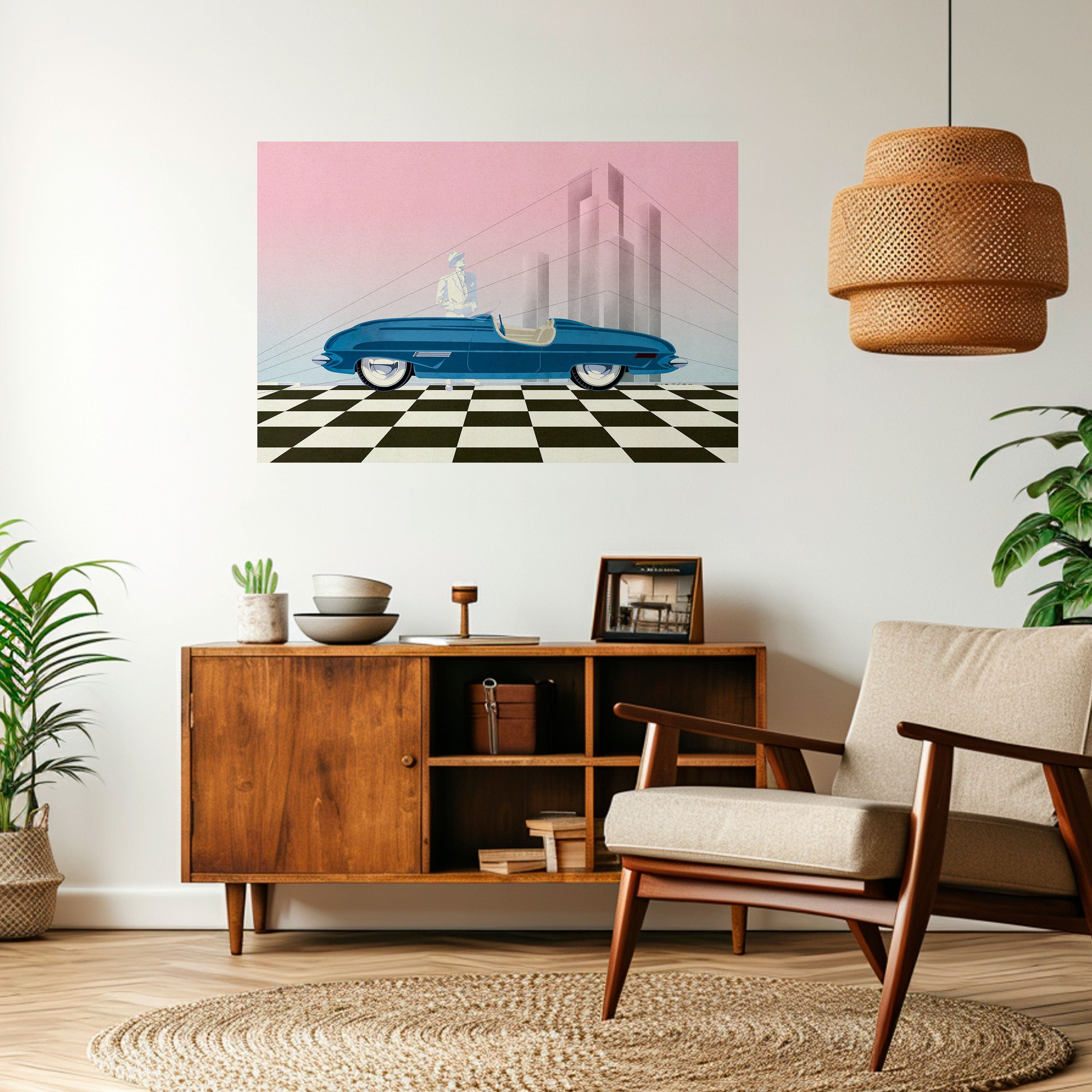 BLUE ROADSTER Naklejka/Plakat poziomy
