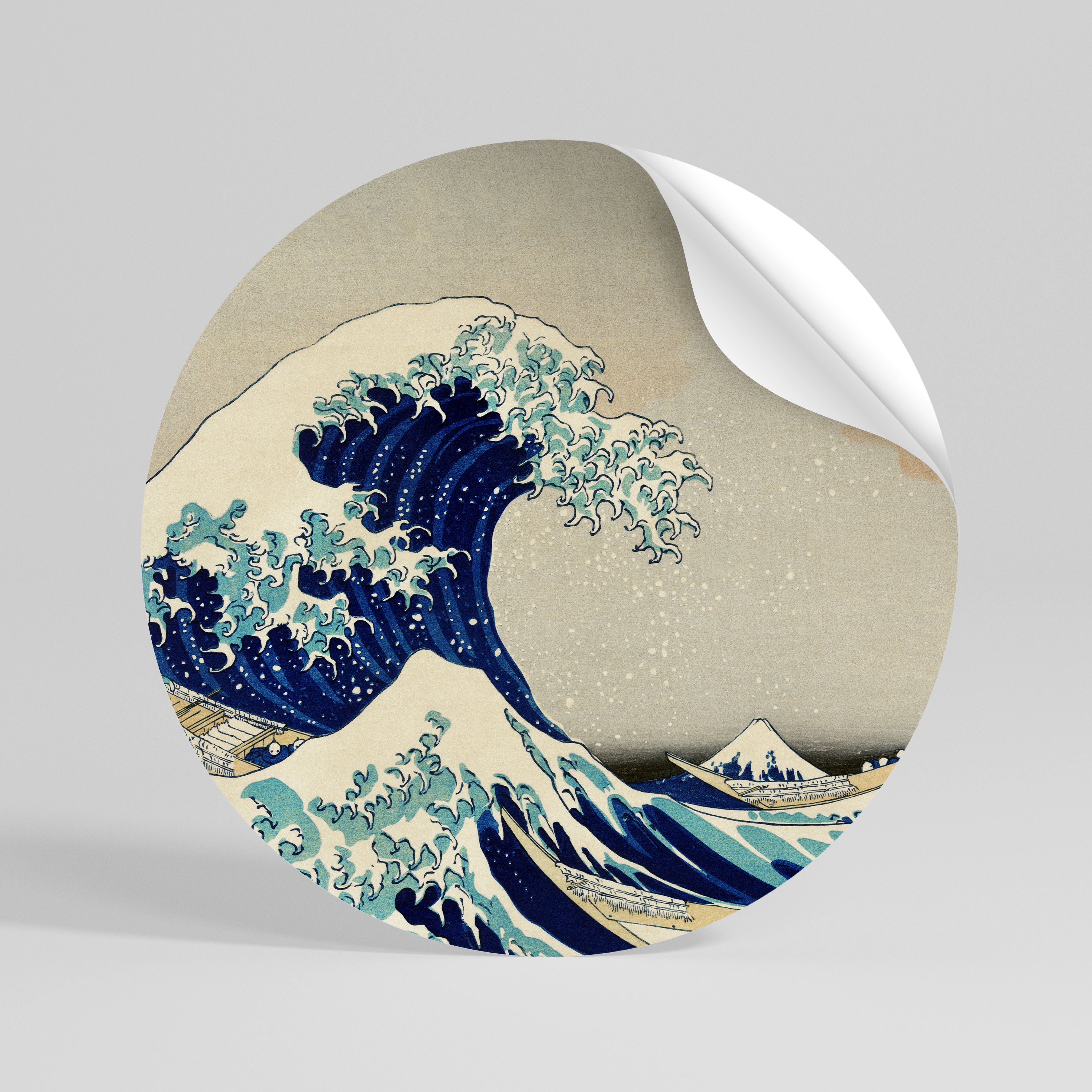 THE GREAT WAVE Naklejka - okrągła