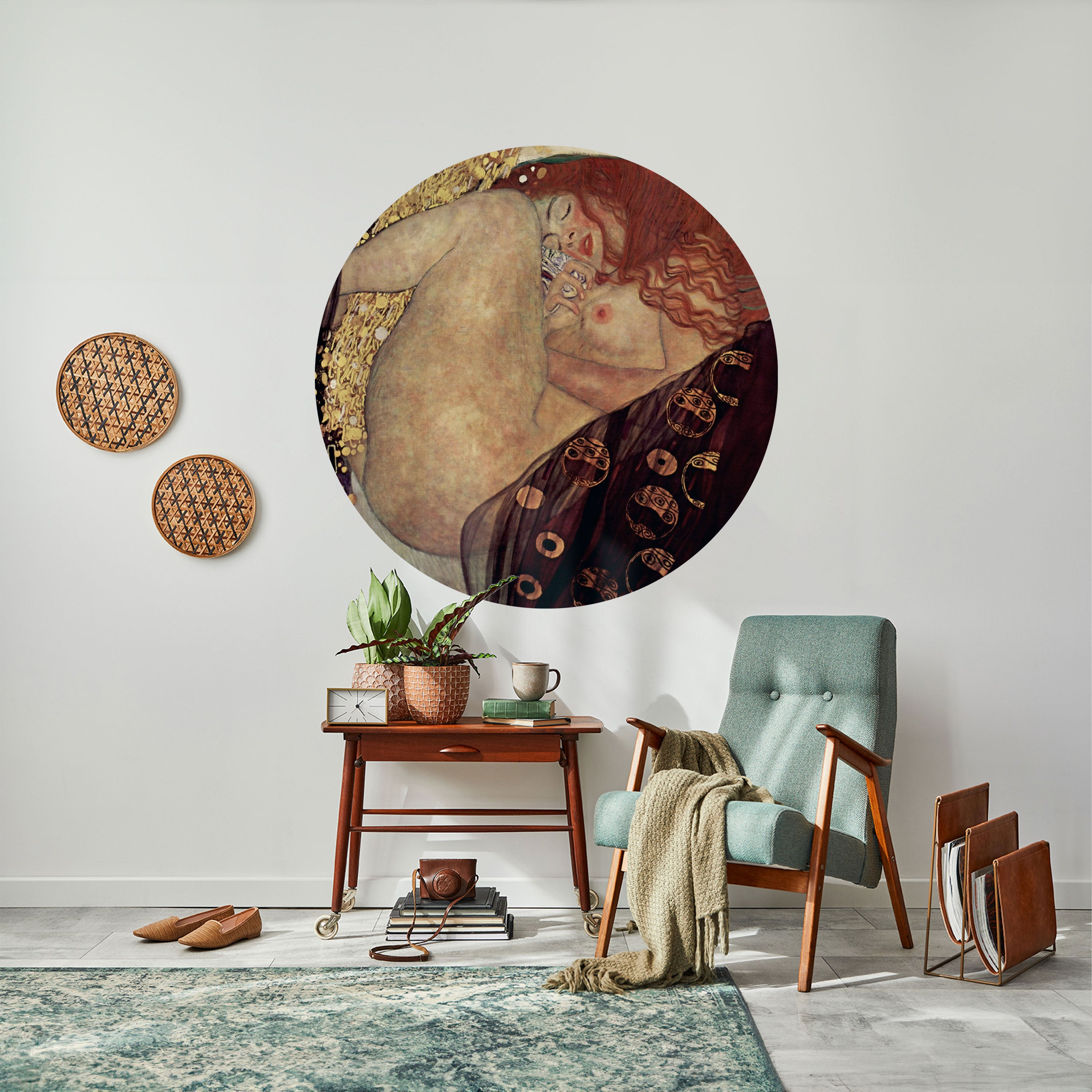 DANAE BY KLIMT Naklejka okrągła