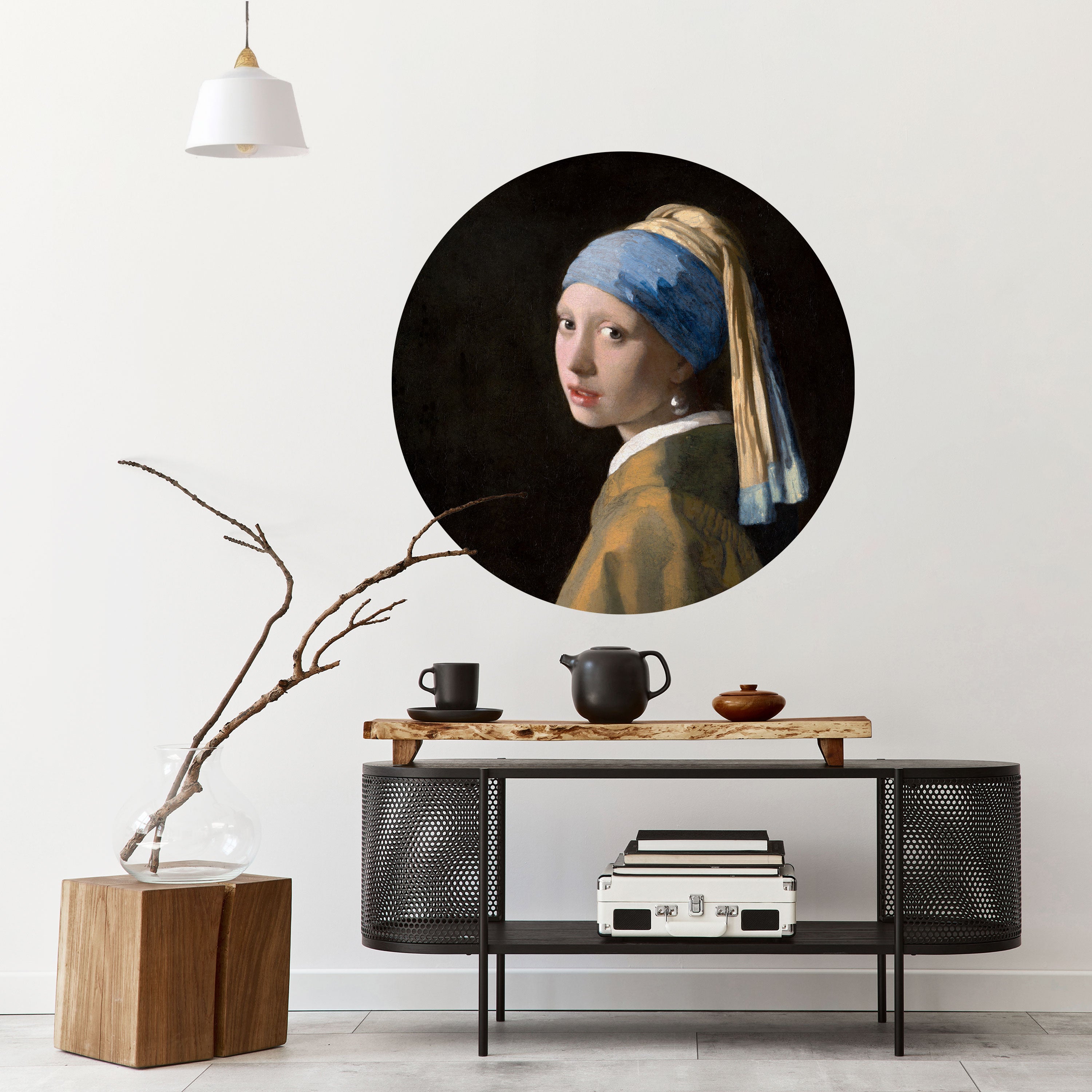 GIRL WITH A PEARL EARING Naklejka okrągła