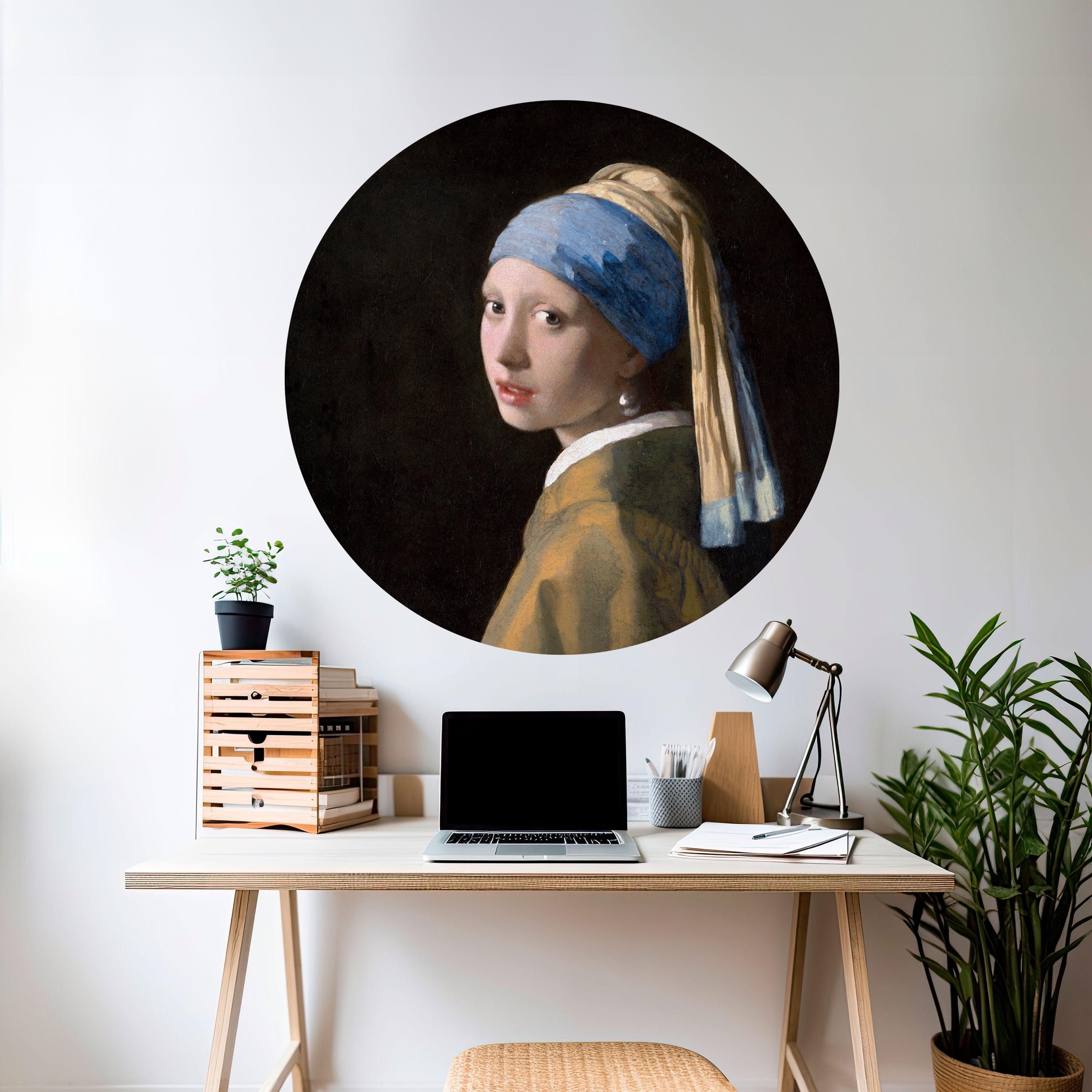 GIRL WITH A PEARL EARING Naklejka okrągła