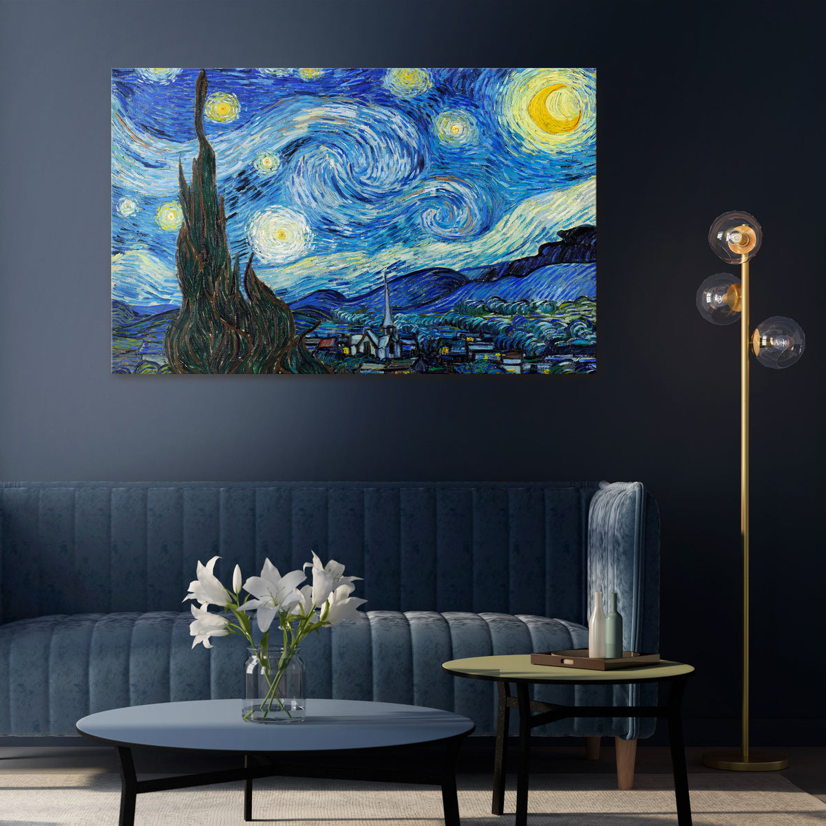 STARRY NIGHT Poziomy obraz na płótnie