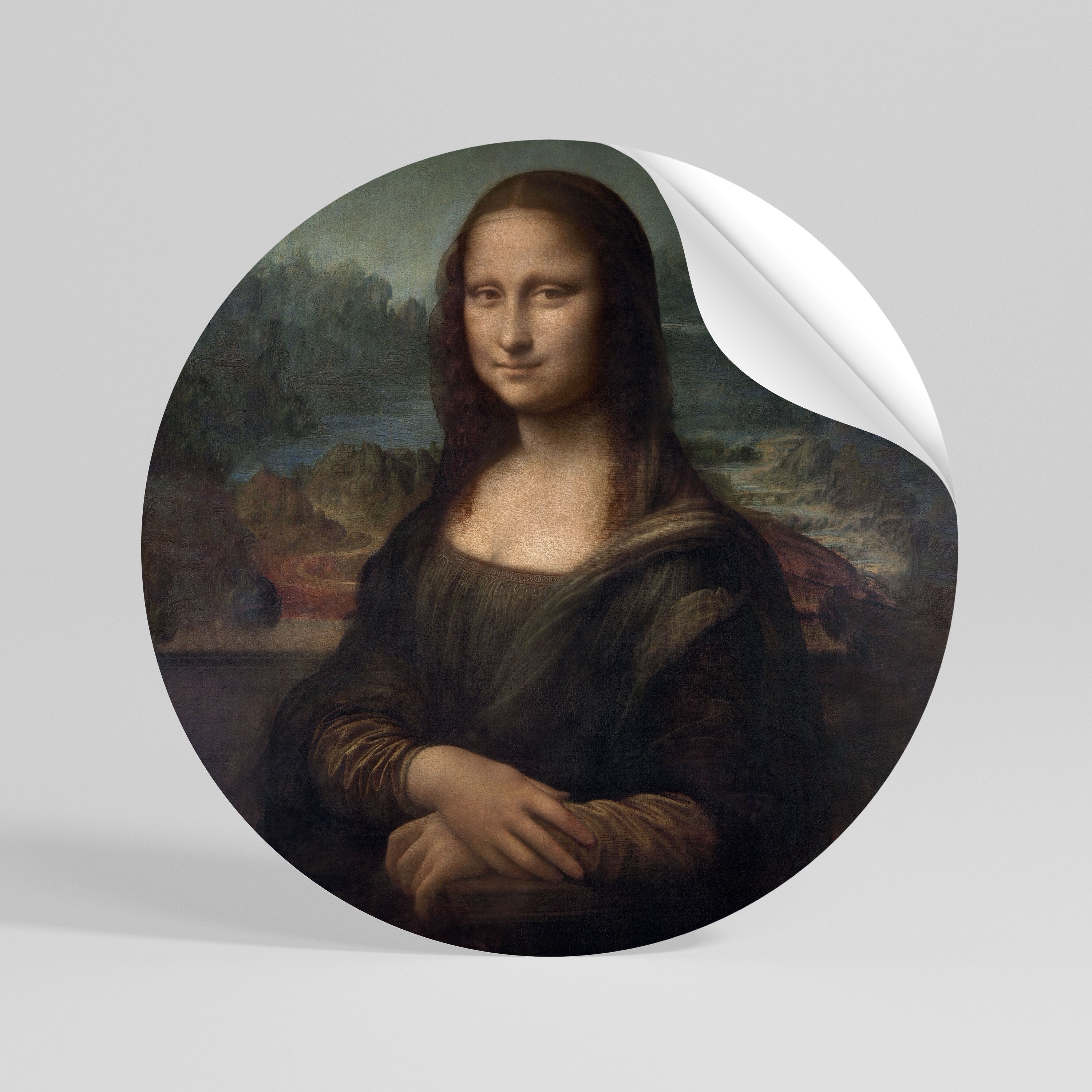 MONA LISA Naklejka okrągła