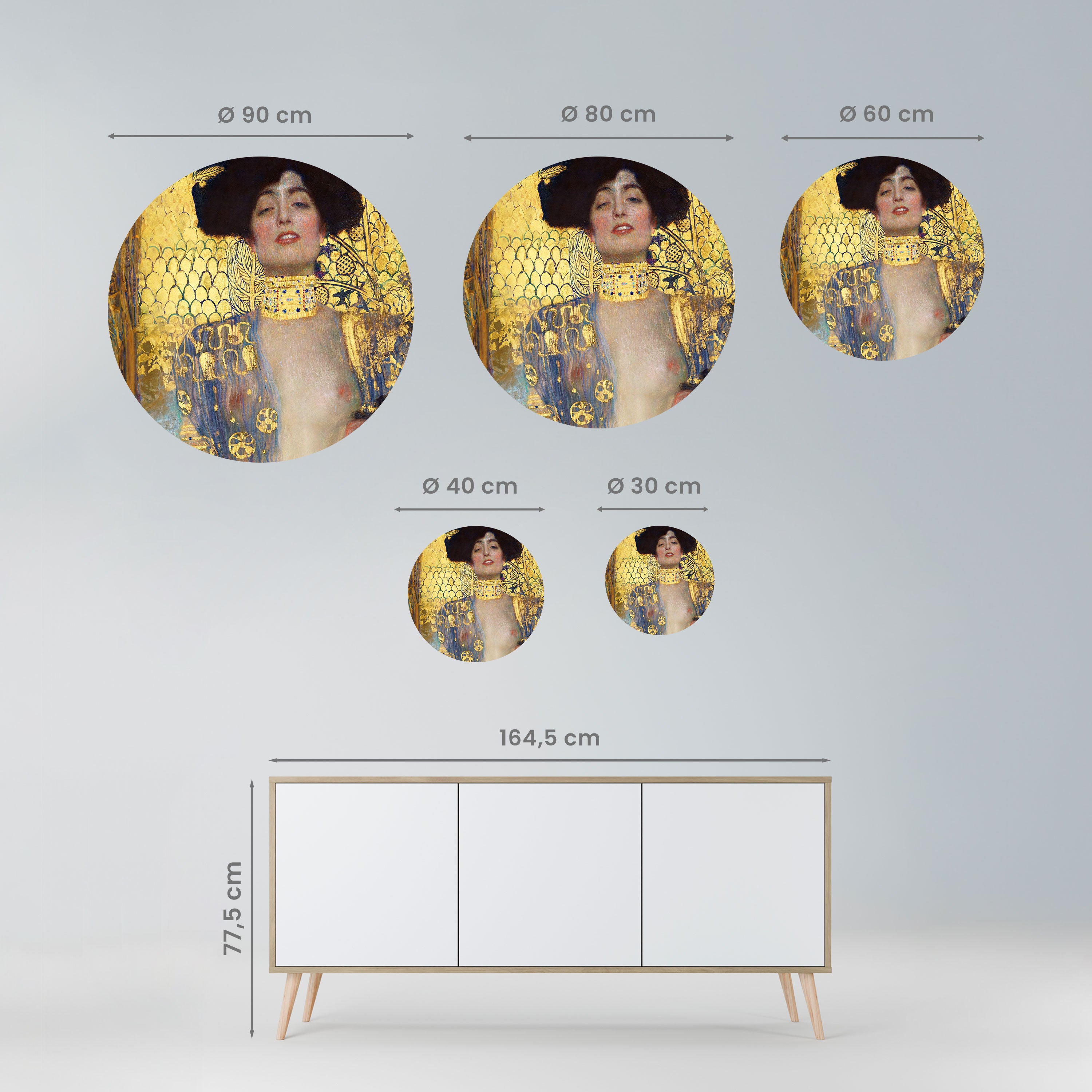 JUDITH & HOLOFERNES Naklejka okrągła