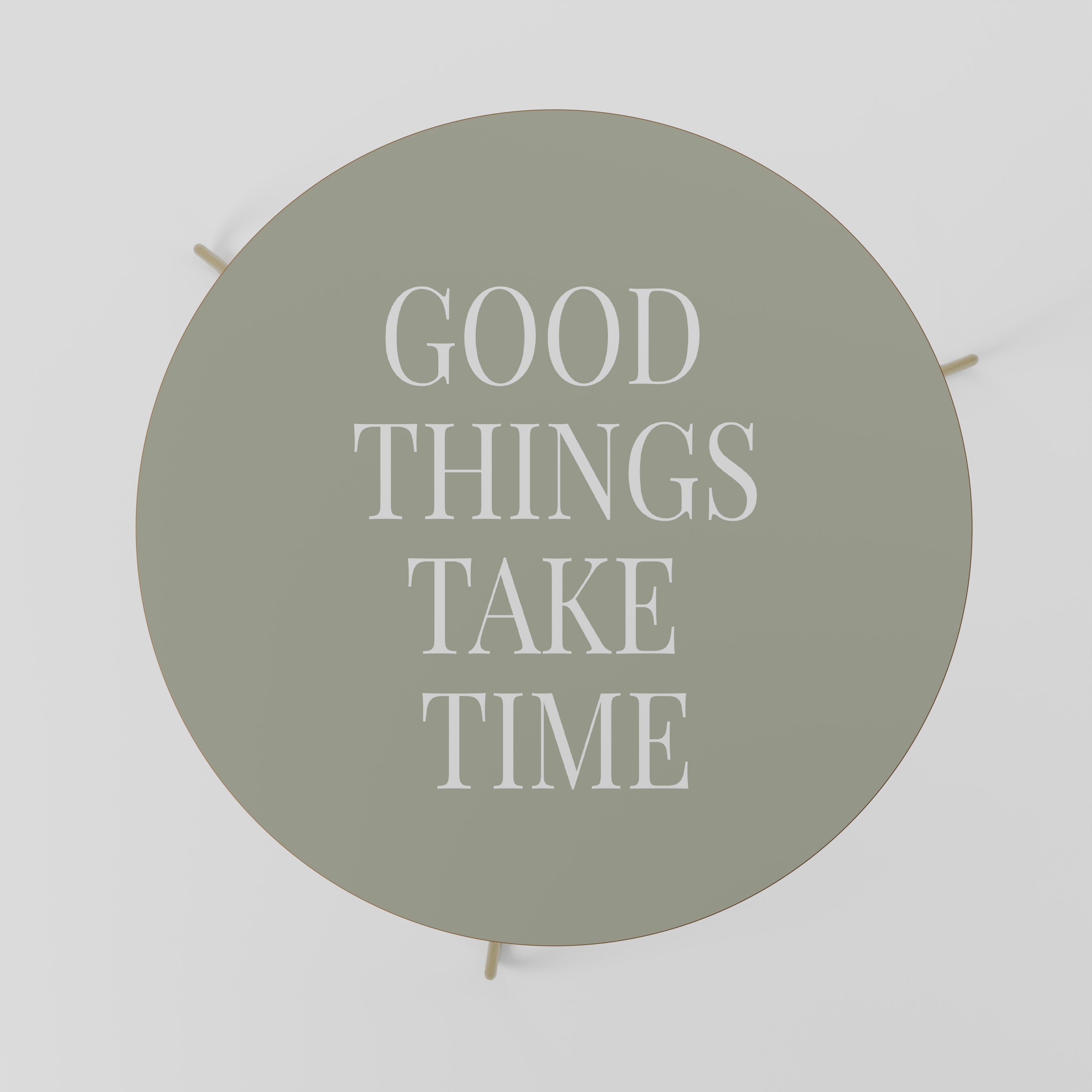 GOOD THINGS TAKE TIME Stolik kawowy duży