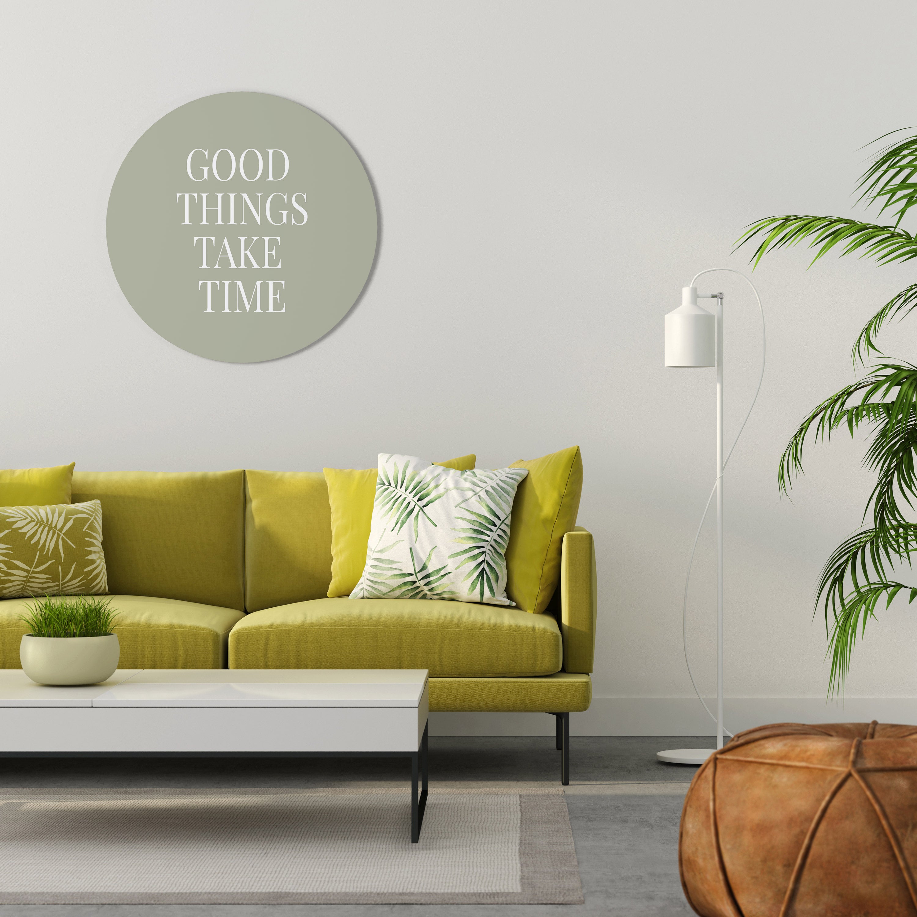GOOD THINGS TAKE TIME Obraz okrągły