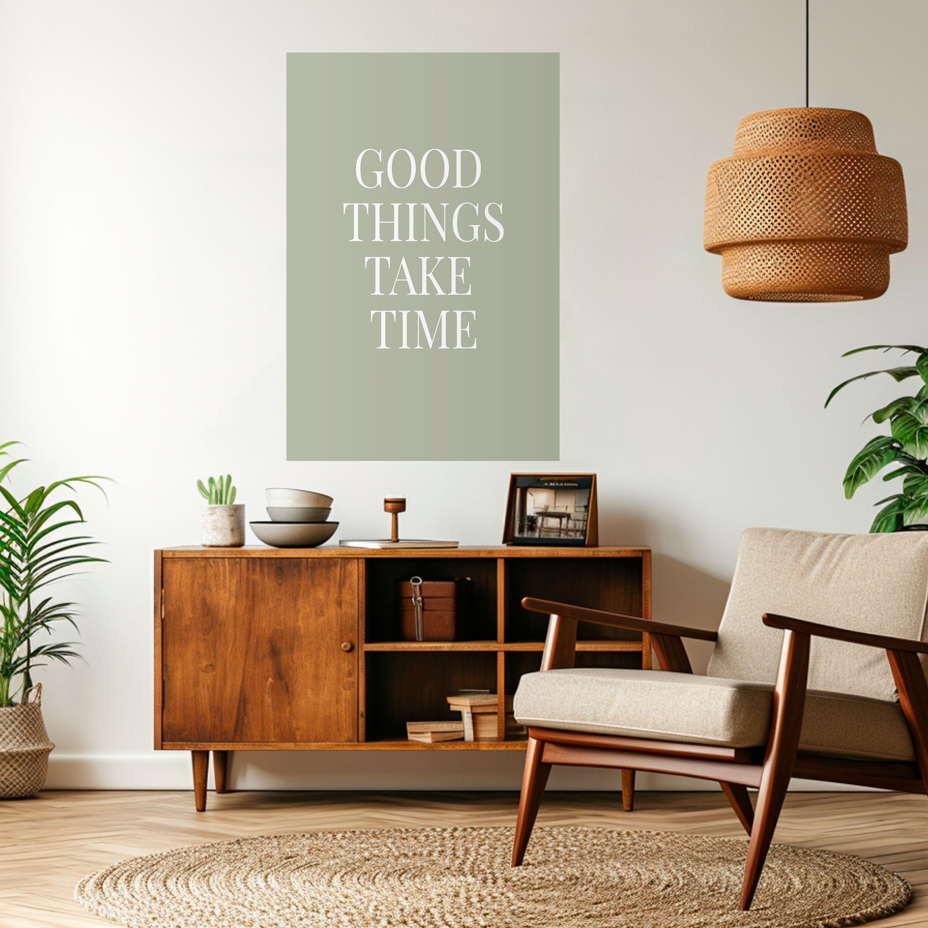 GOOD THINGS TAKE TIME Naklejka/Plakat pionowy