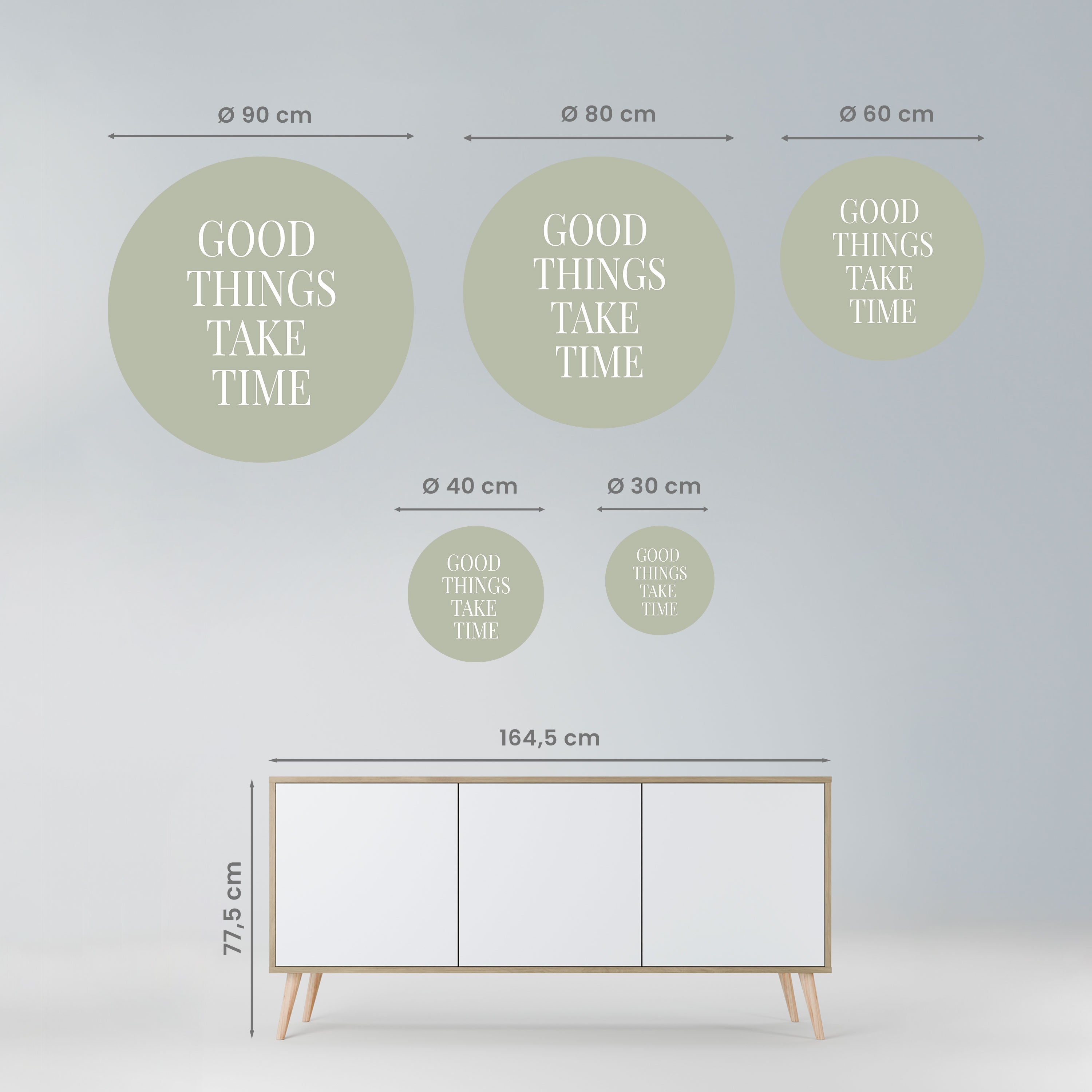 GOOD THINGS TAKE TIME Naklejka okrągła