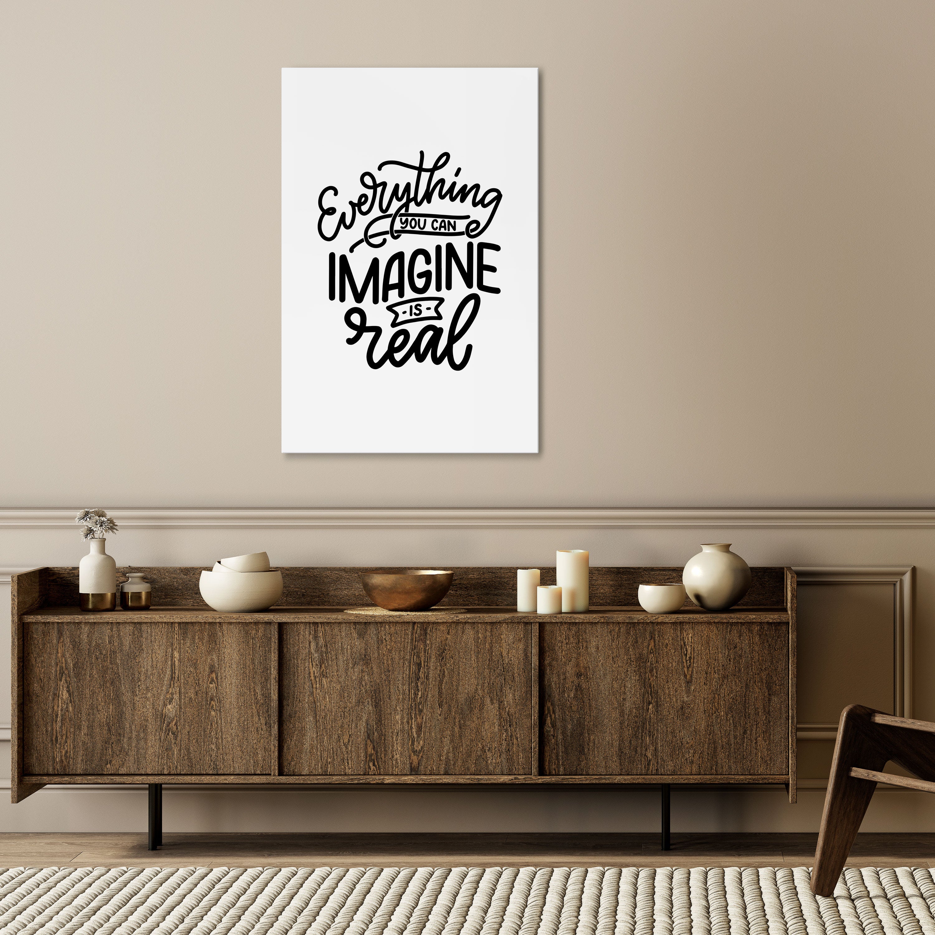 DREAMS BECOME REALITY Pionowy obraz na płótnie