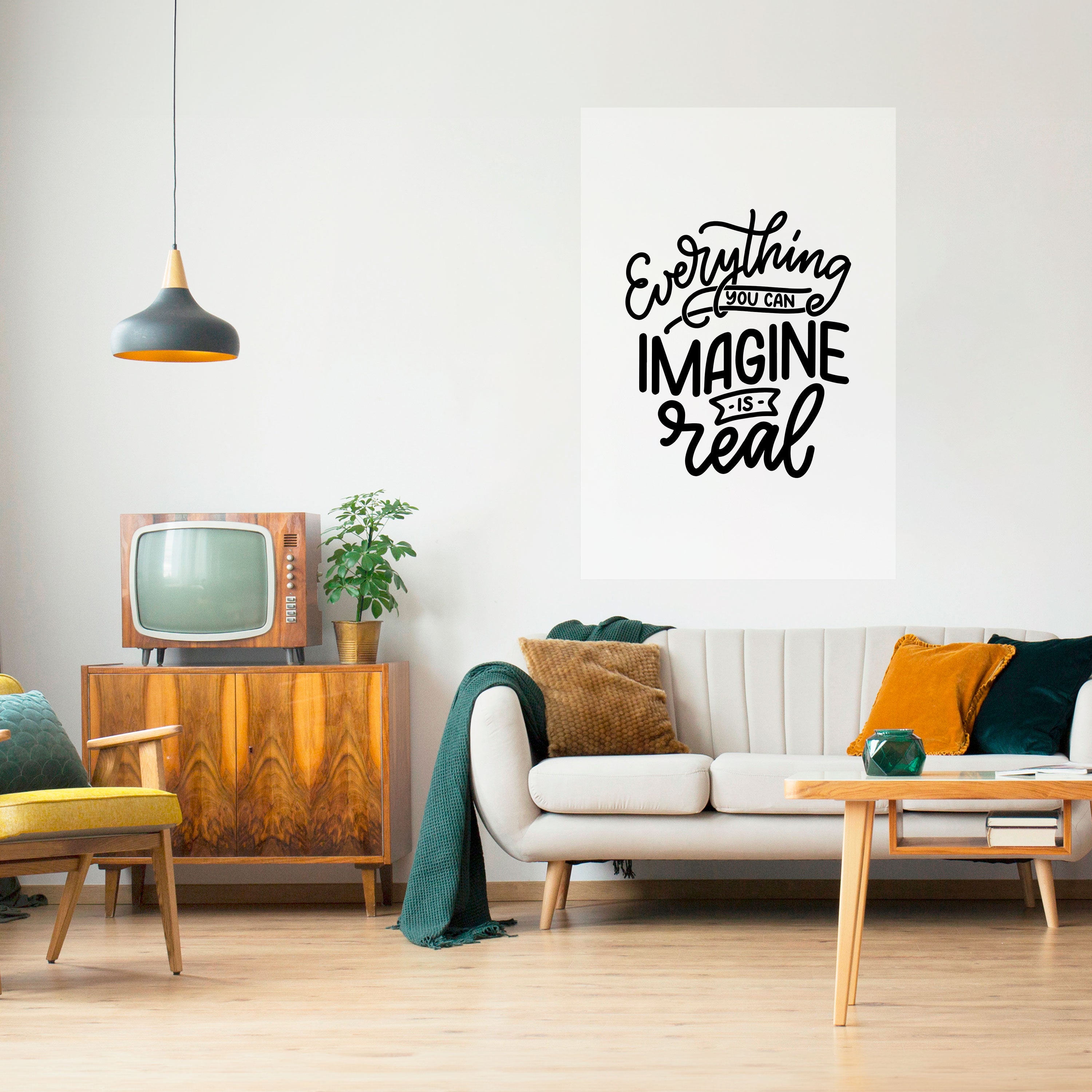 DREAMS BECOME REALITY Naklejka/Plakat pionowy