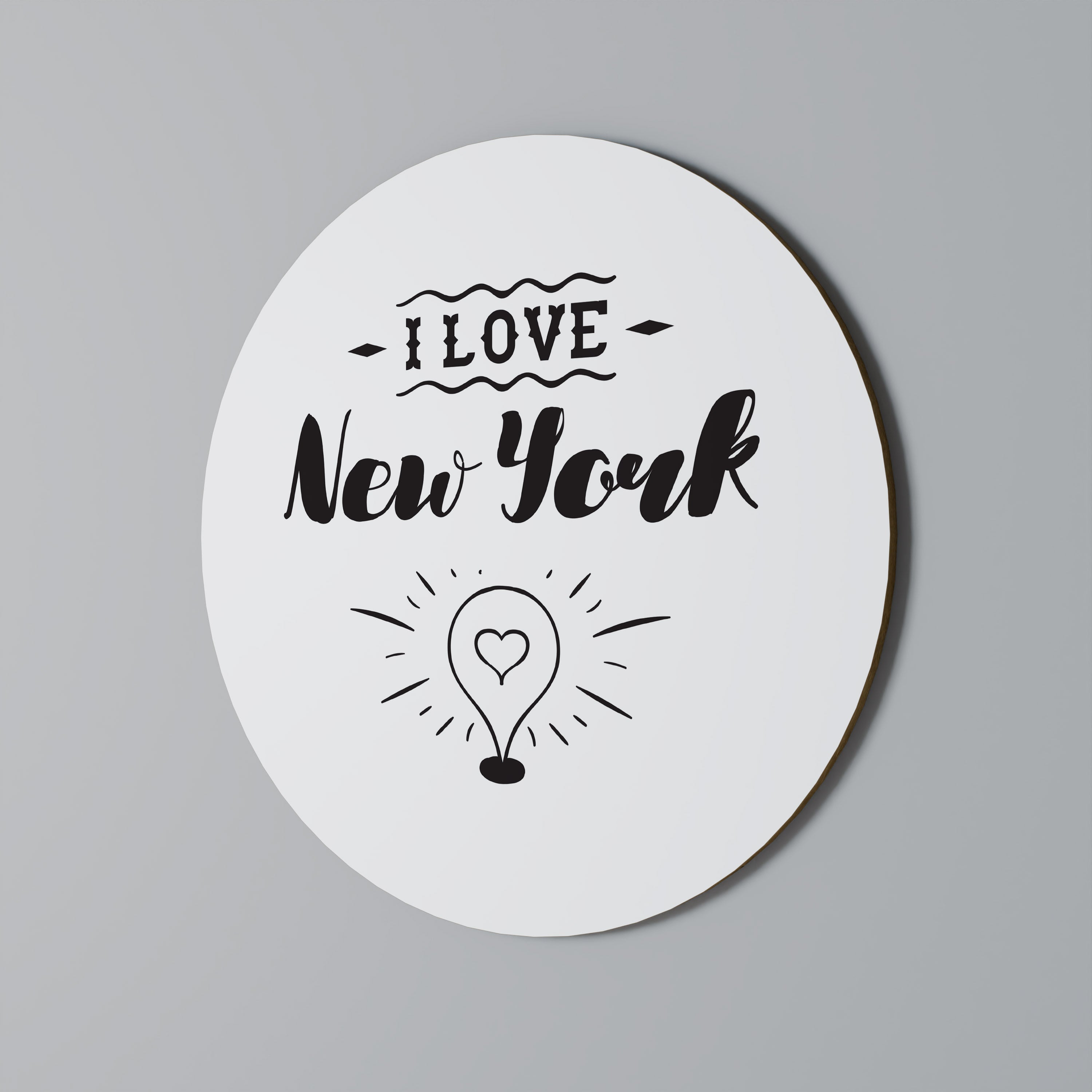 I LOVE NEW YORK Obraz okrągły
