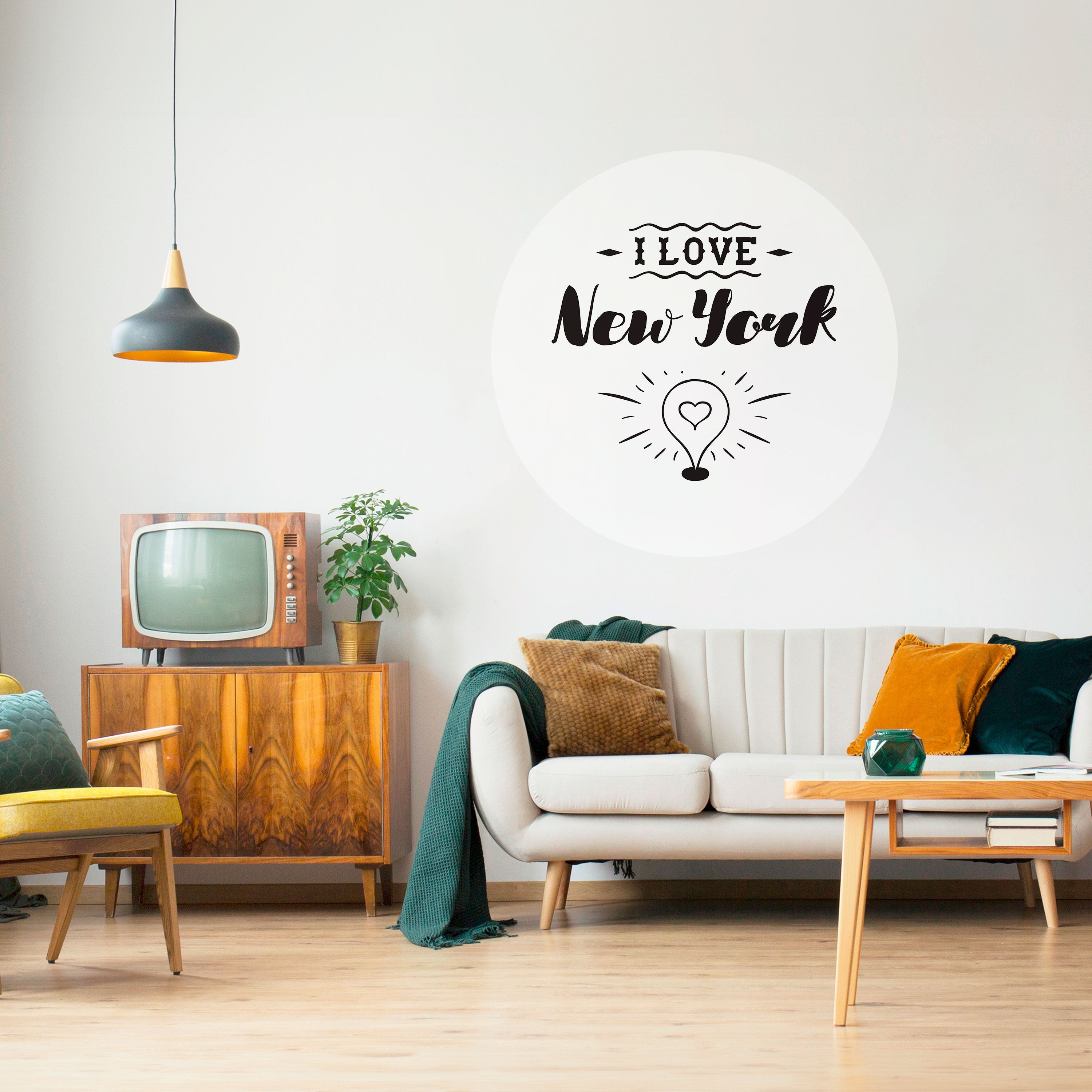 I LOVE NEW YORK Naklejka okrągła