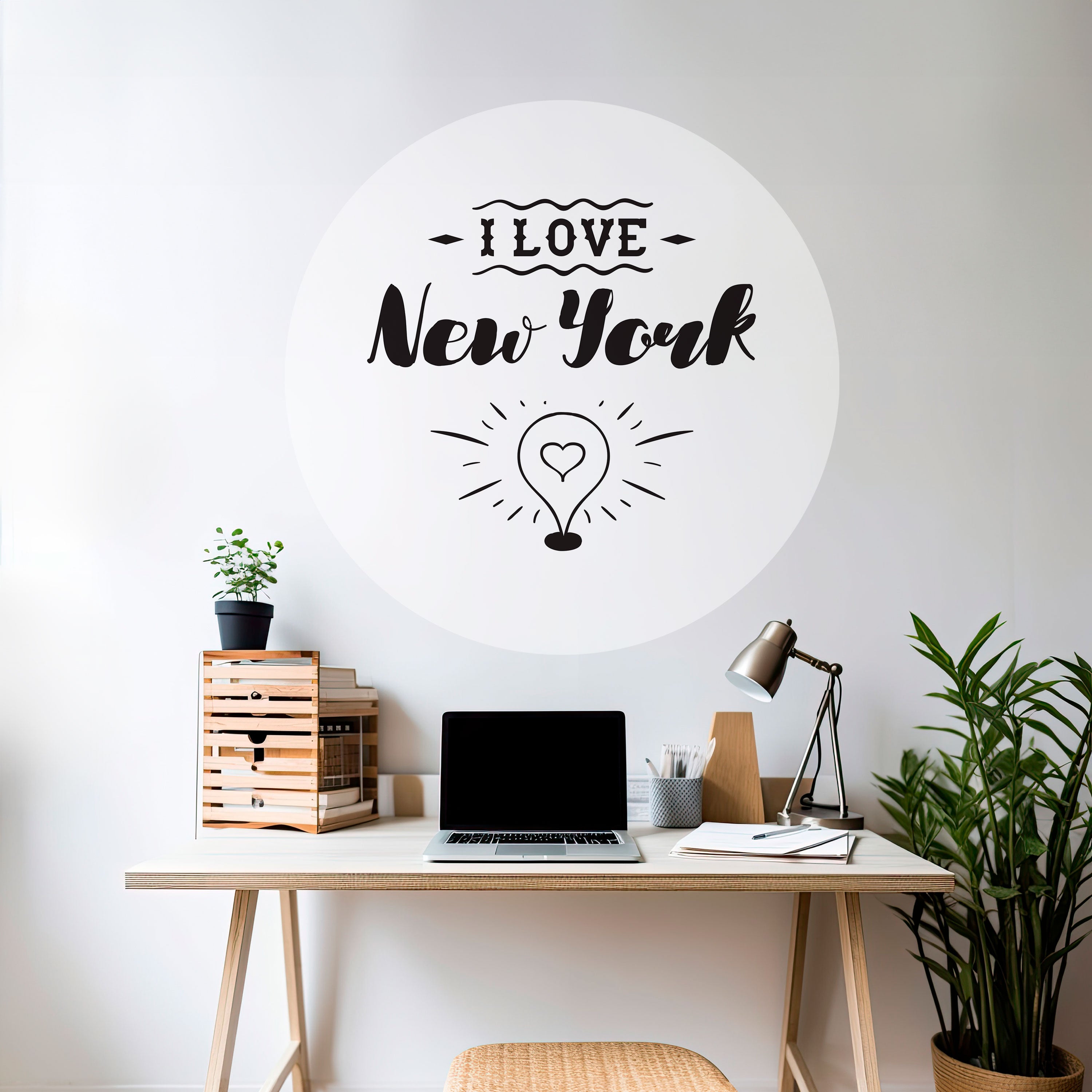 I LOVE NEW YORK Naklejka okrągła