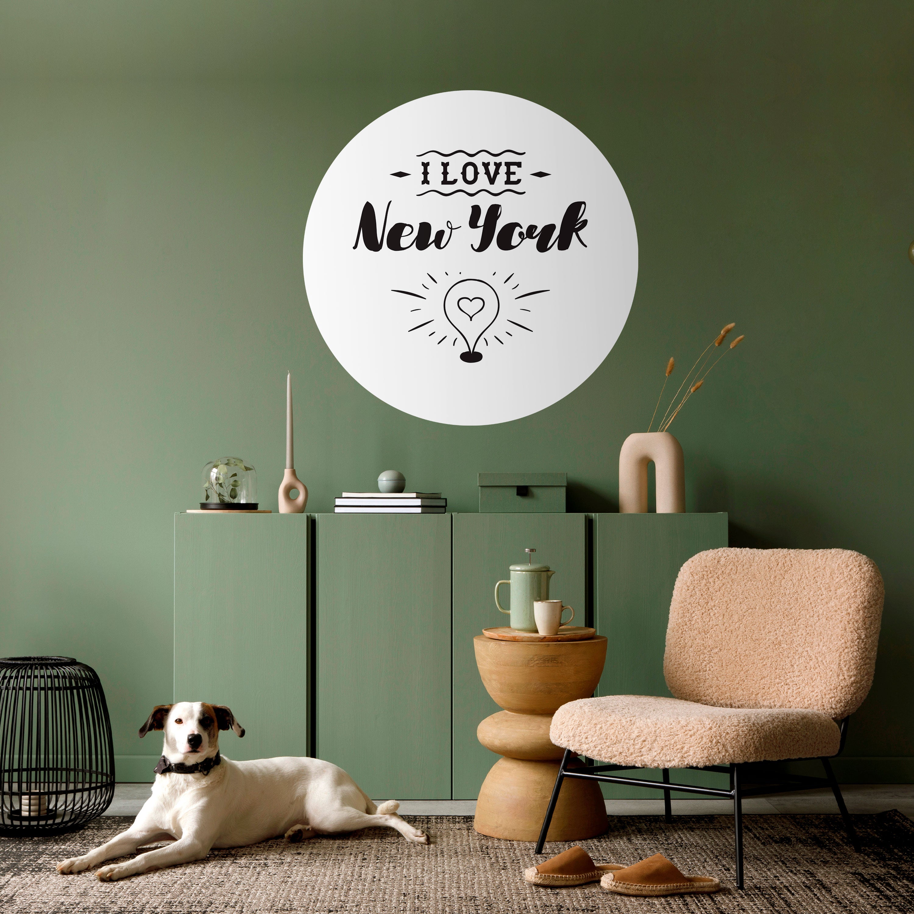 I LOVE NEW YORK Naklejka okrągła
