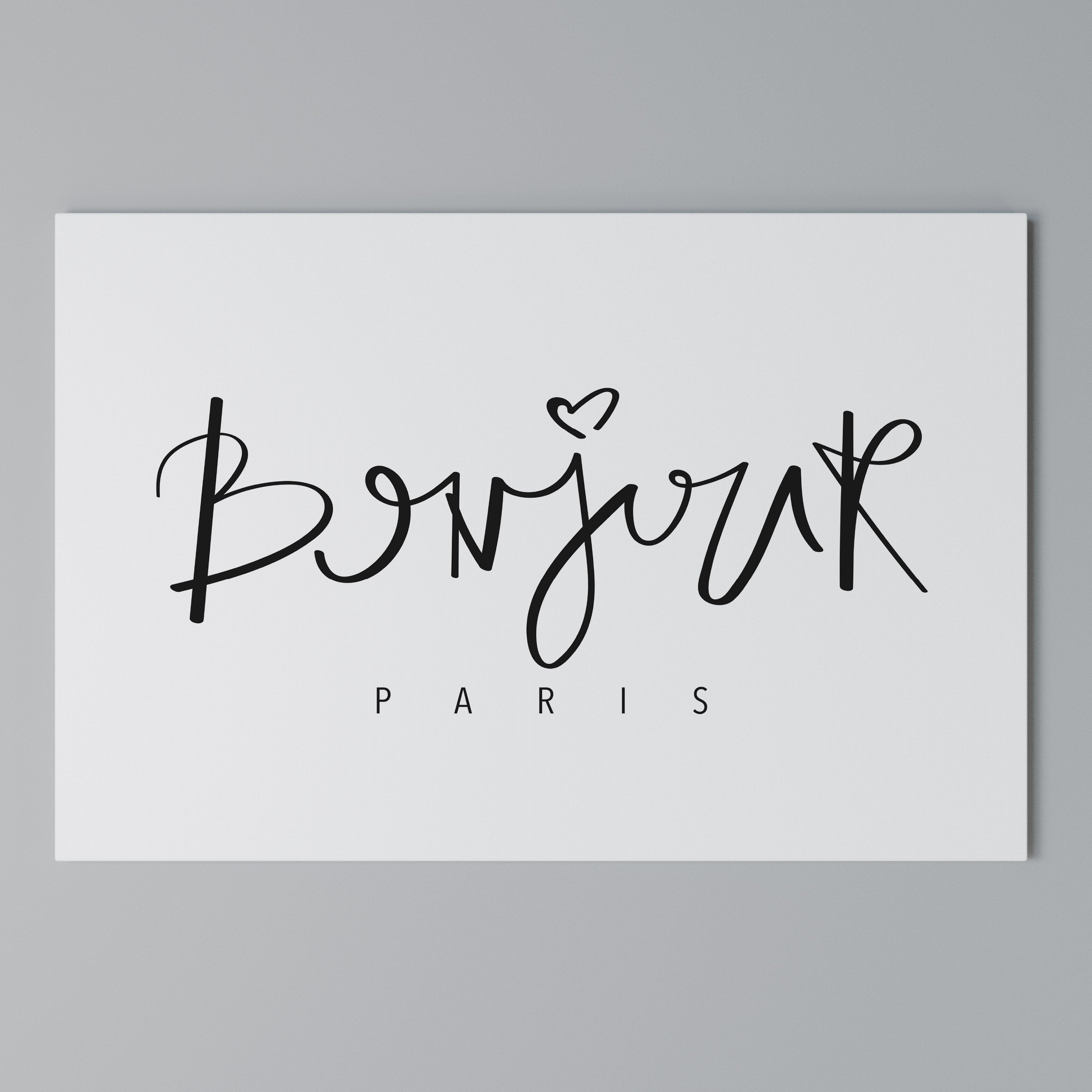 BONJOUR LOVE Poziomy obraz na płótnie