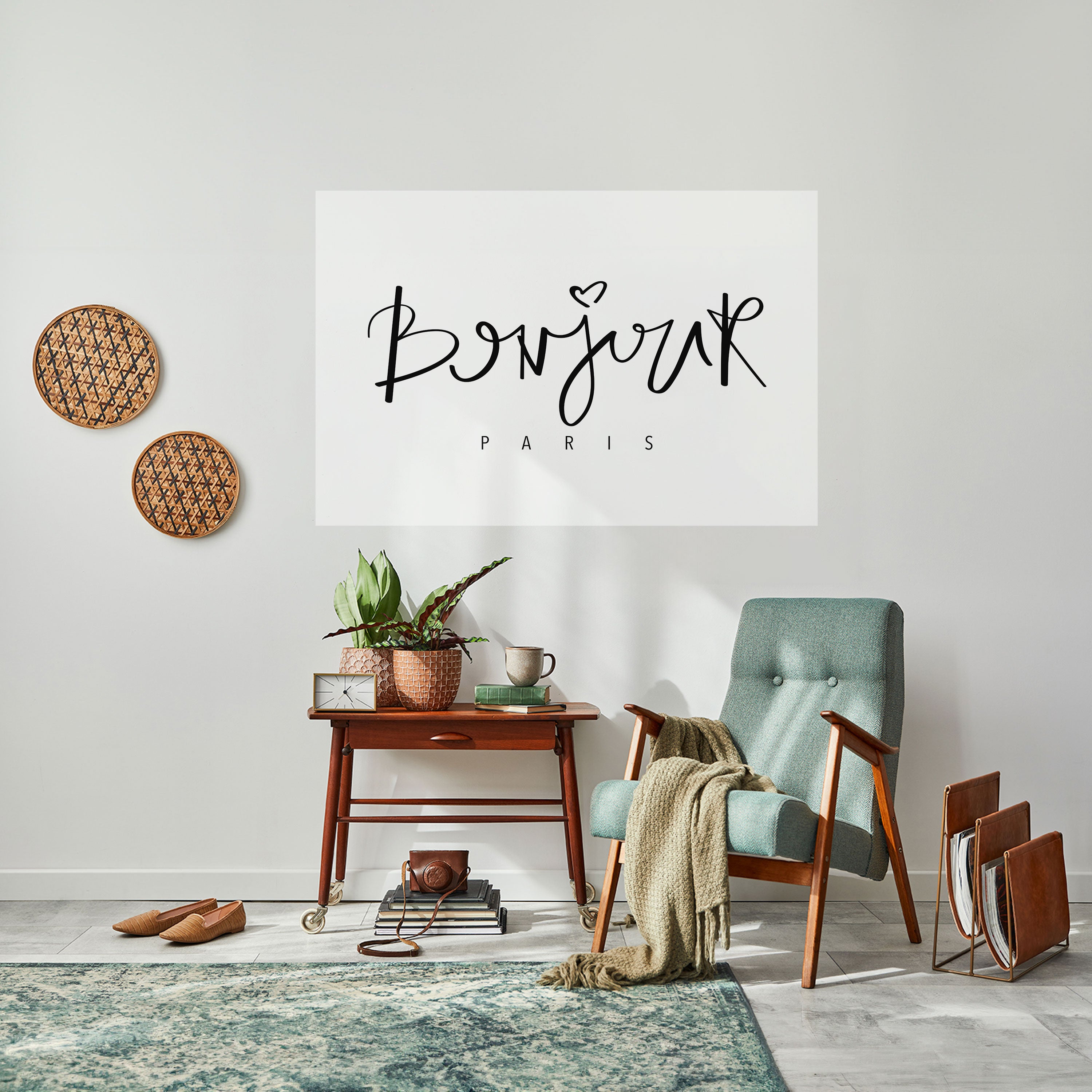 BONJOUR LOVE Naklejka/Plakat poziomy