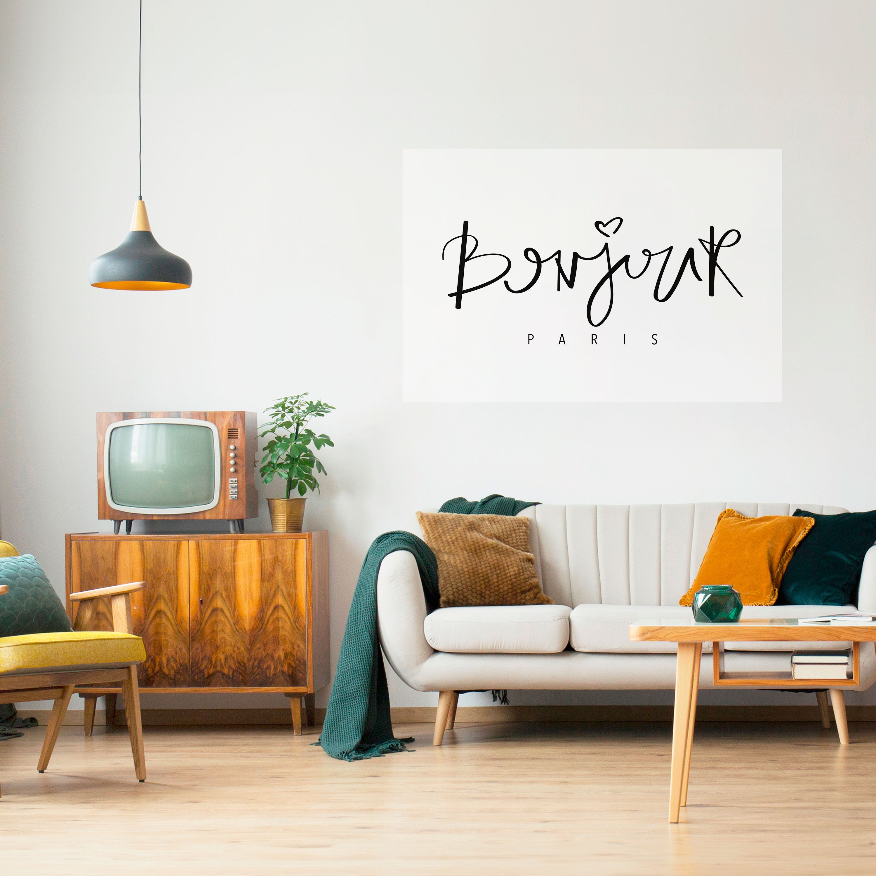 BONJOUR LOVE Naklejka/Plakat poziomy