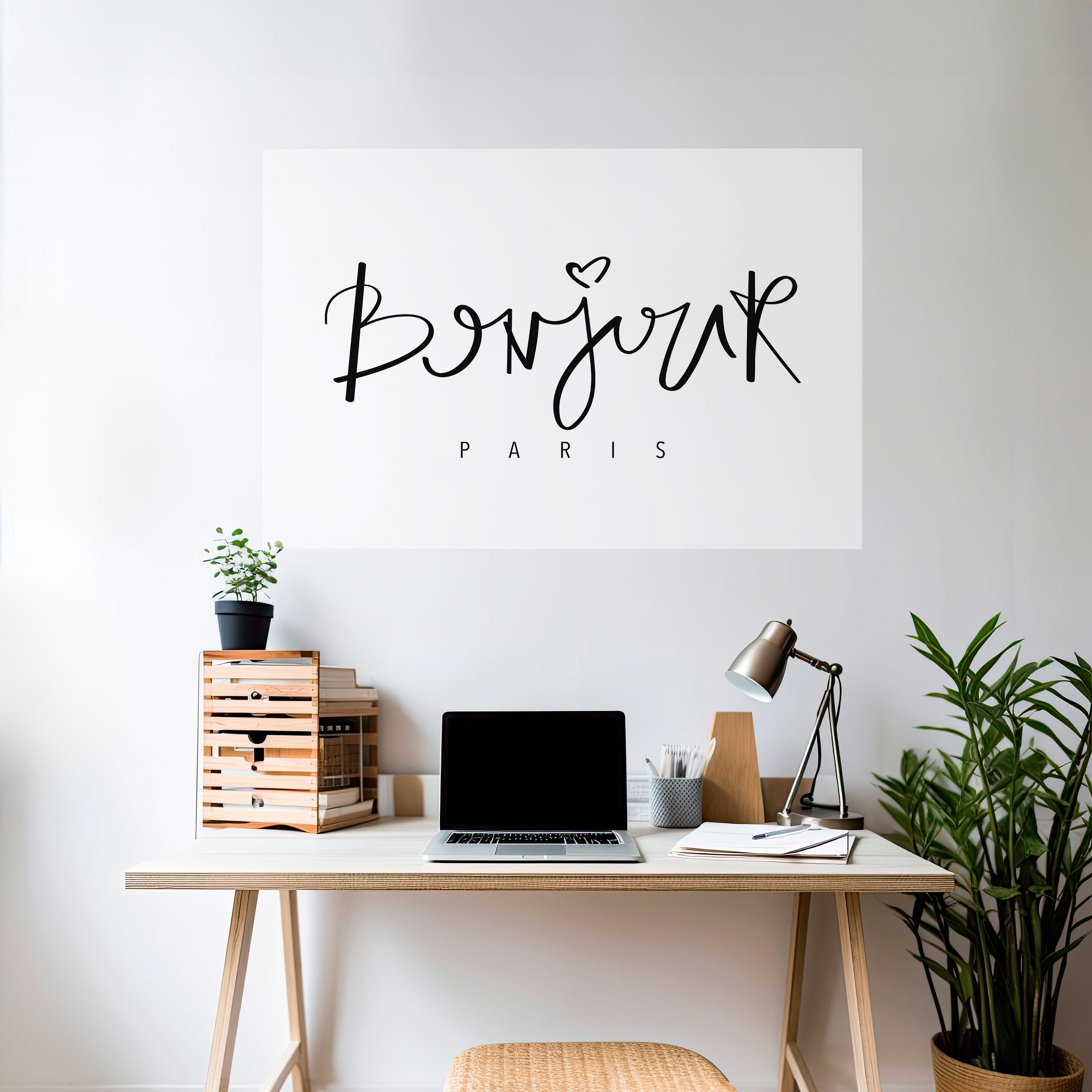 BONJOUR LOVE Naklejka/Plakat poziomy