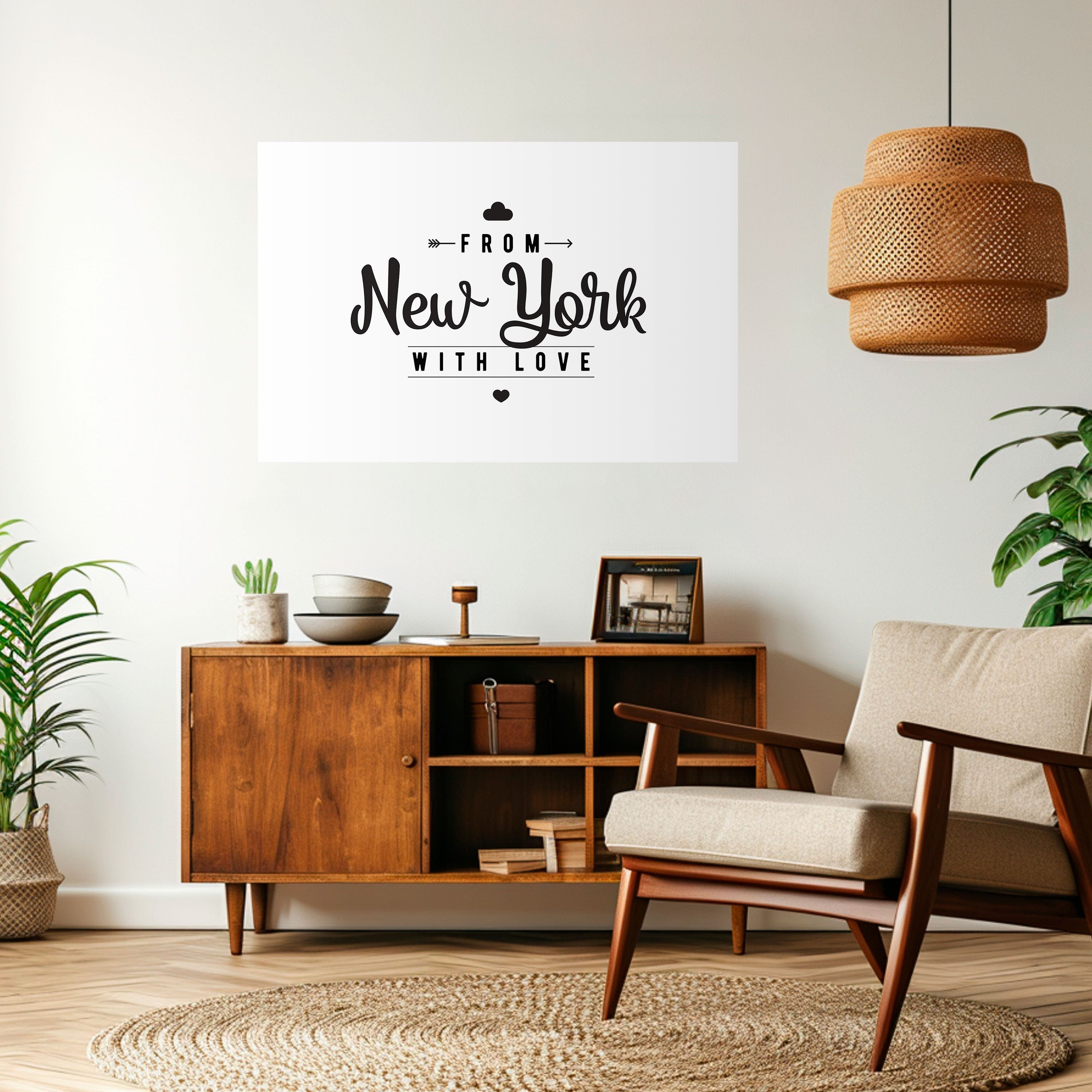 NEW YORK HEARTBEAT Naklejka/Plakat poziomy