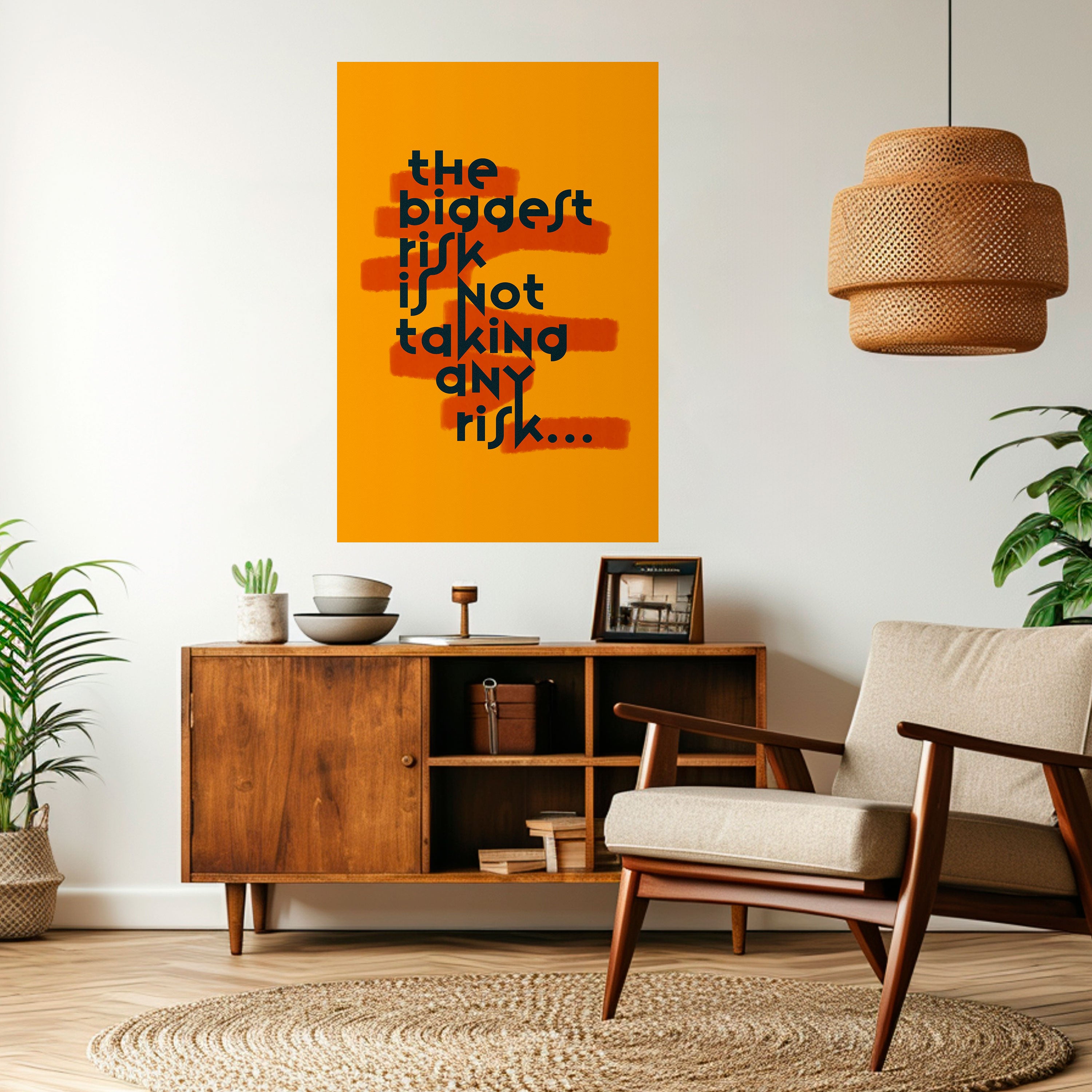 THE BIGGEST RISK Naklejka/Plakat pionowy