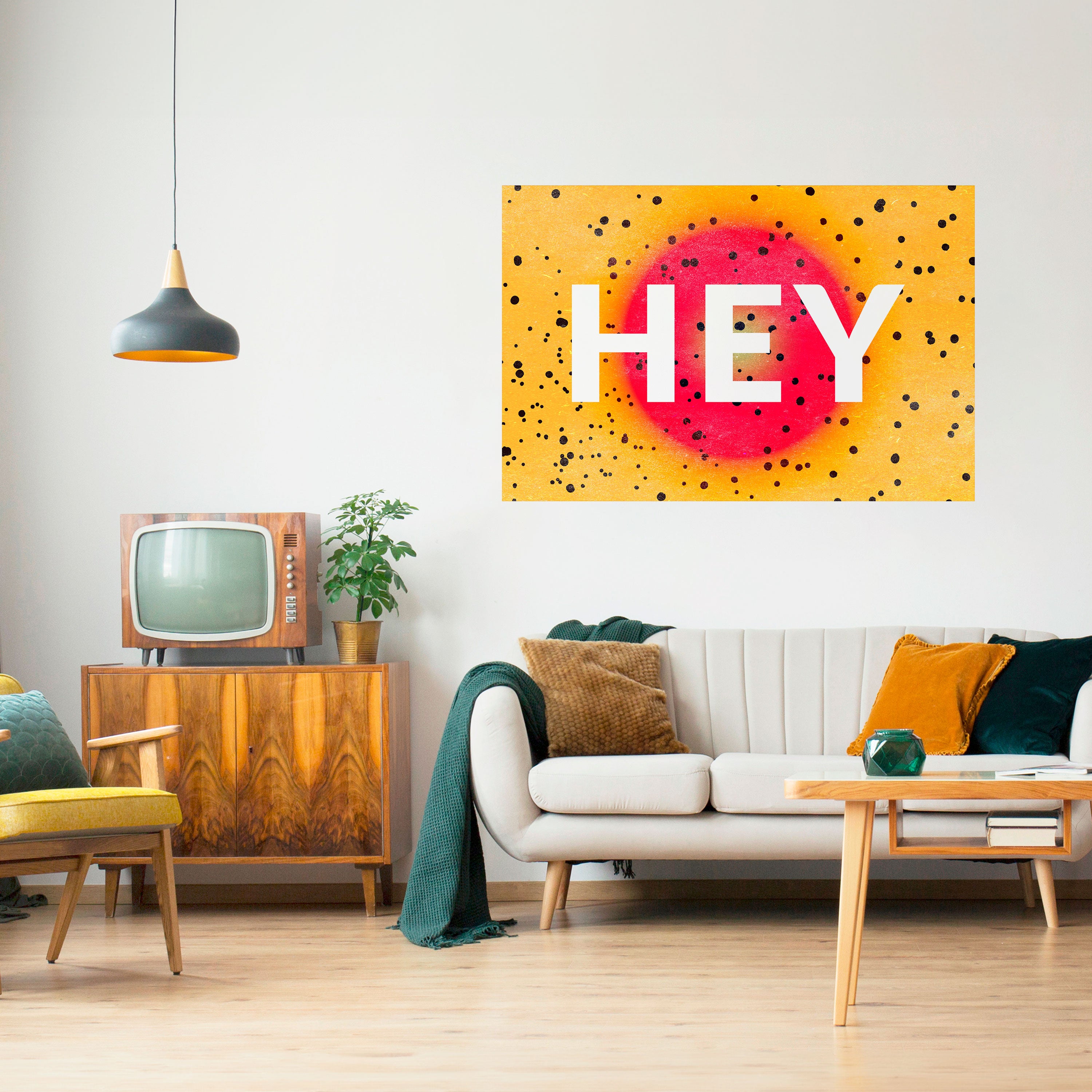 HEY THERE Naklejka/Plakat poziomy