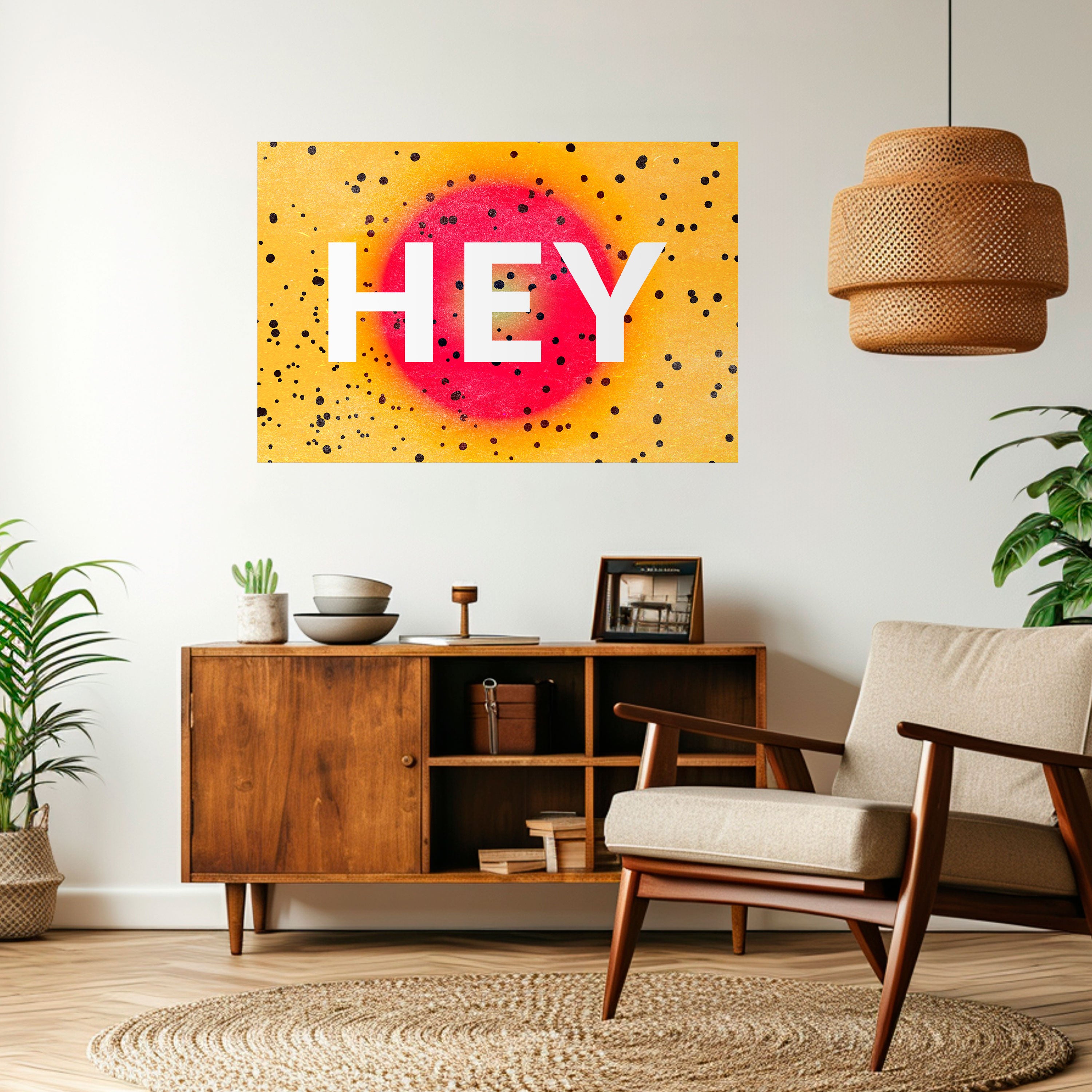 HEY THERE Naklejka/Plakat poziomy