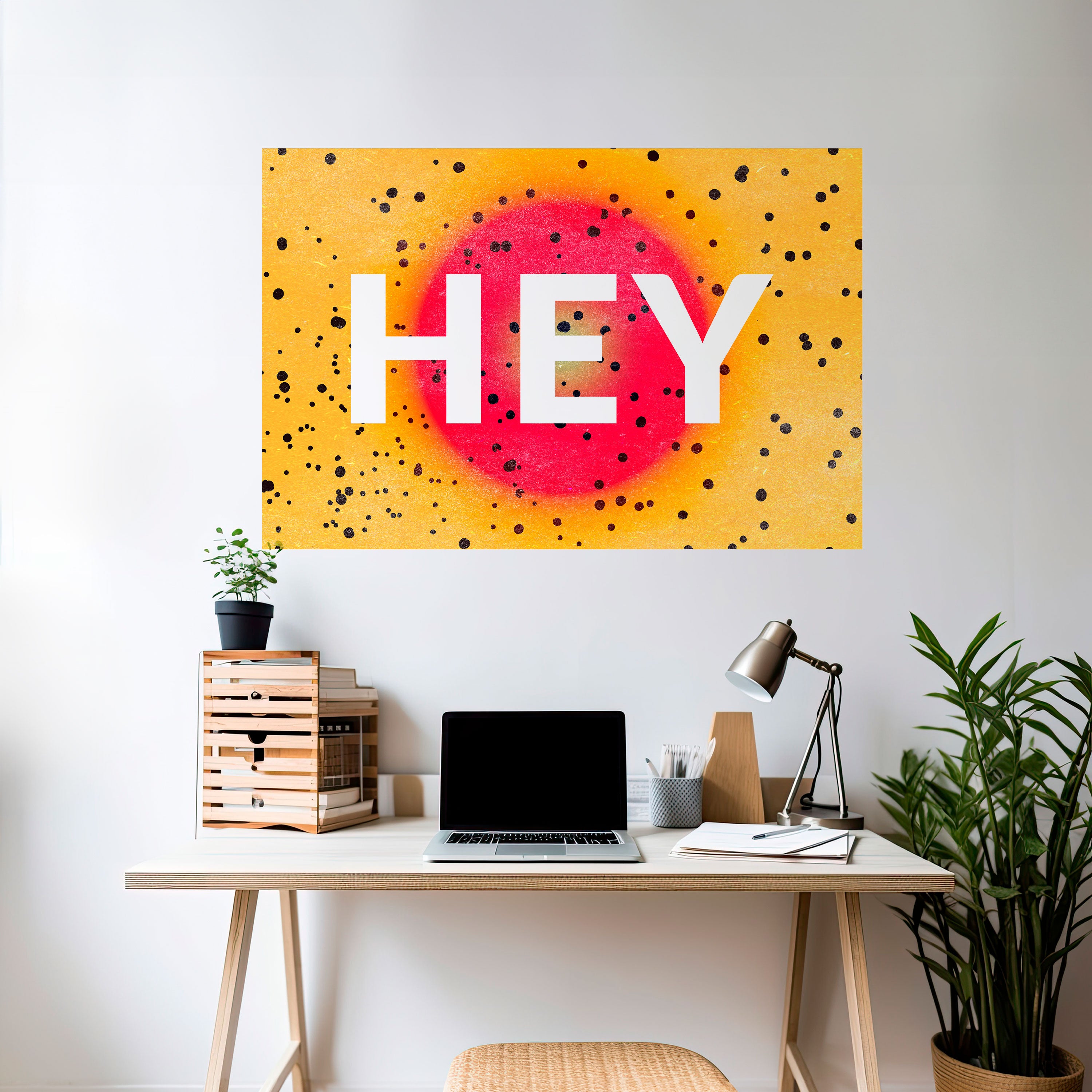 HEY THERE Naklejka/Plakat poziomy