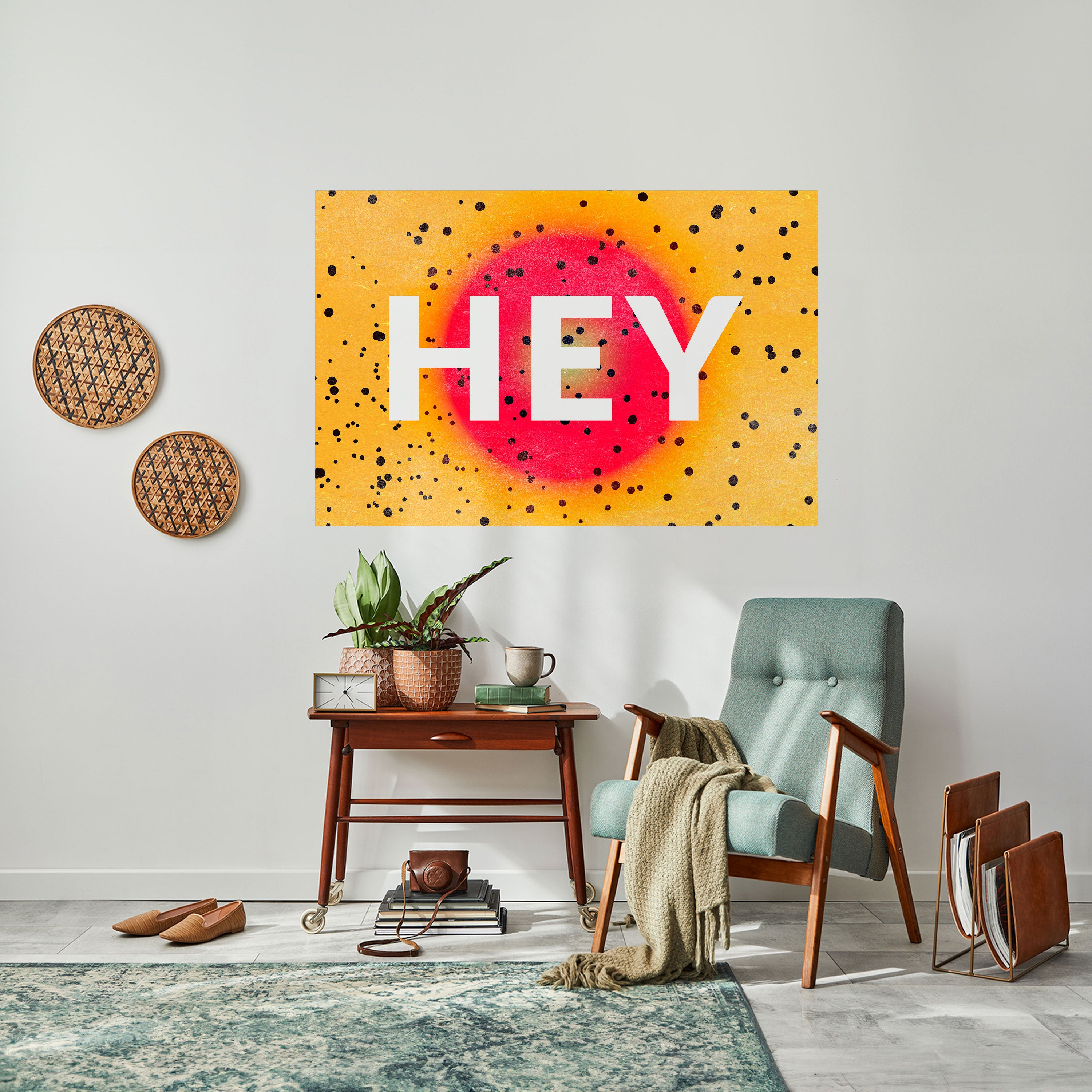 HEY THERE Naklejka/Plakat poziomy