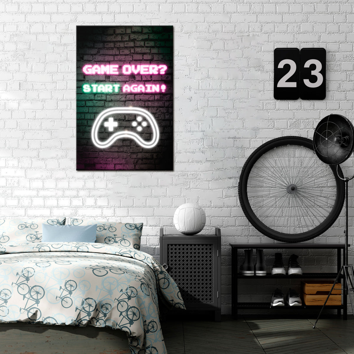 RESPAWN YOUR ADVENTURE Pionowy obraz na płótnie