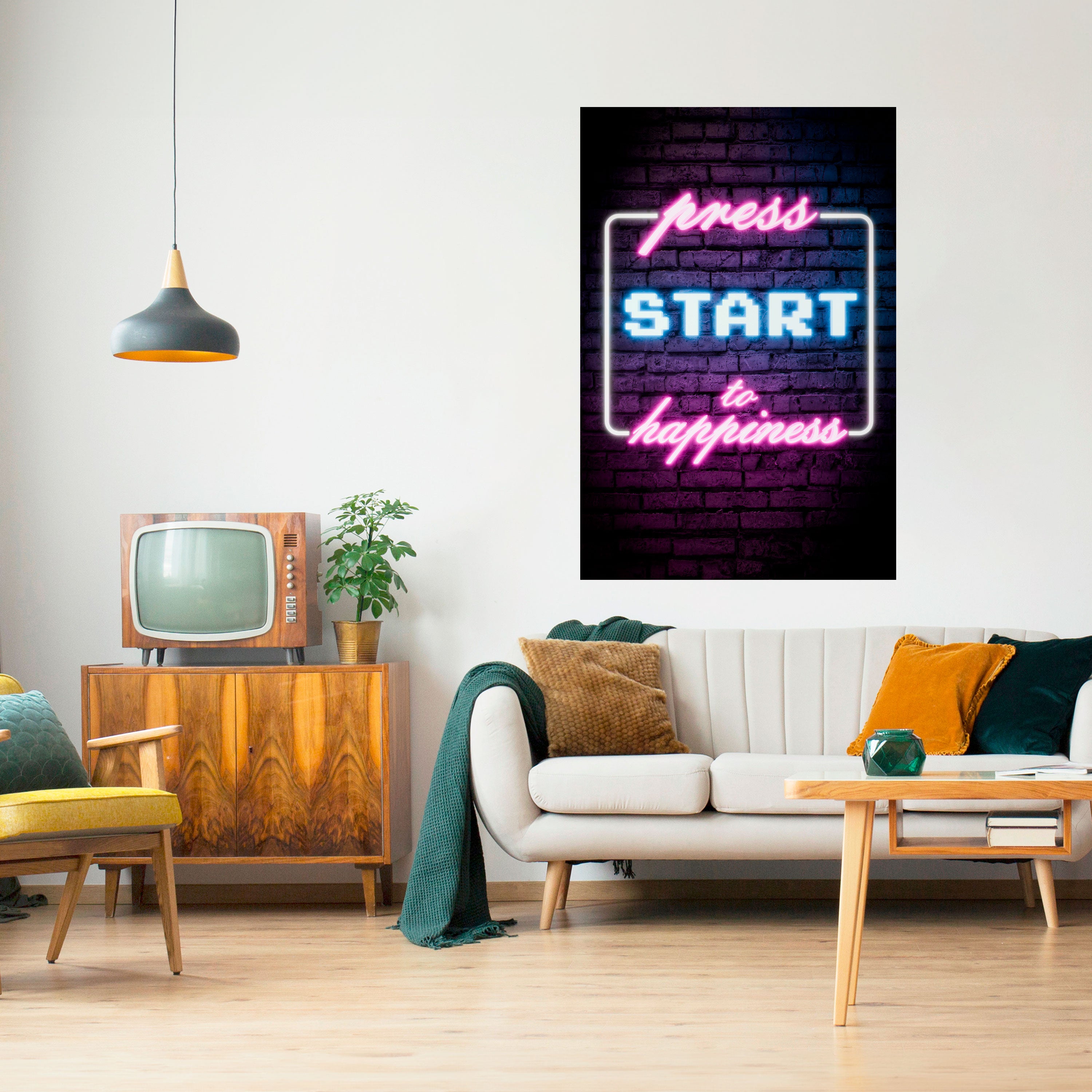 PRESS PLAY FOR JOY Naklejka/Plakat pionowy