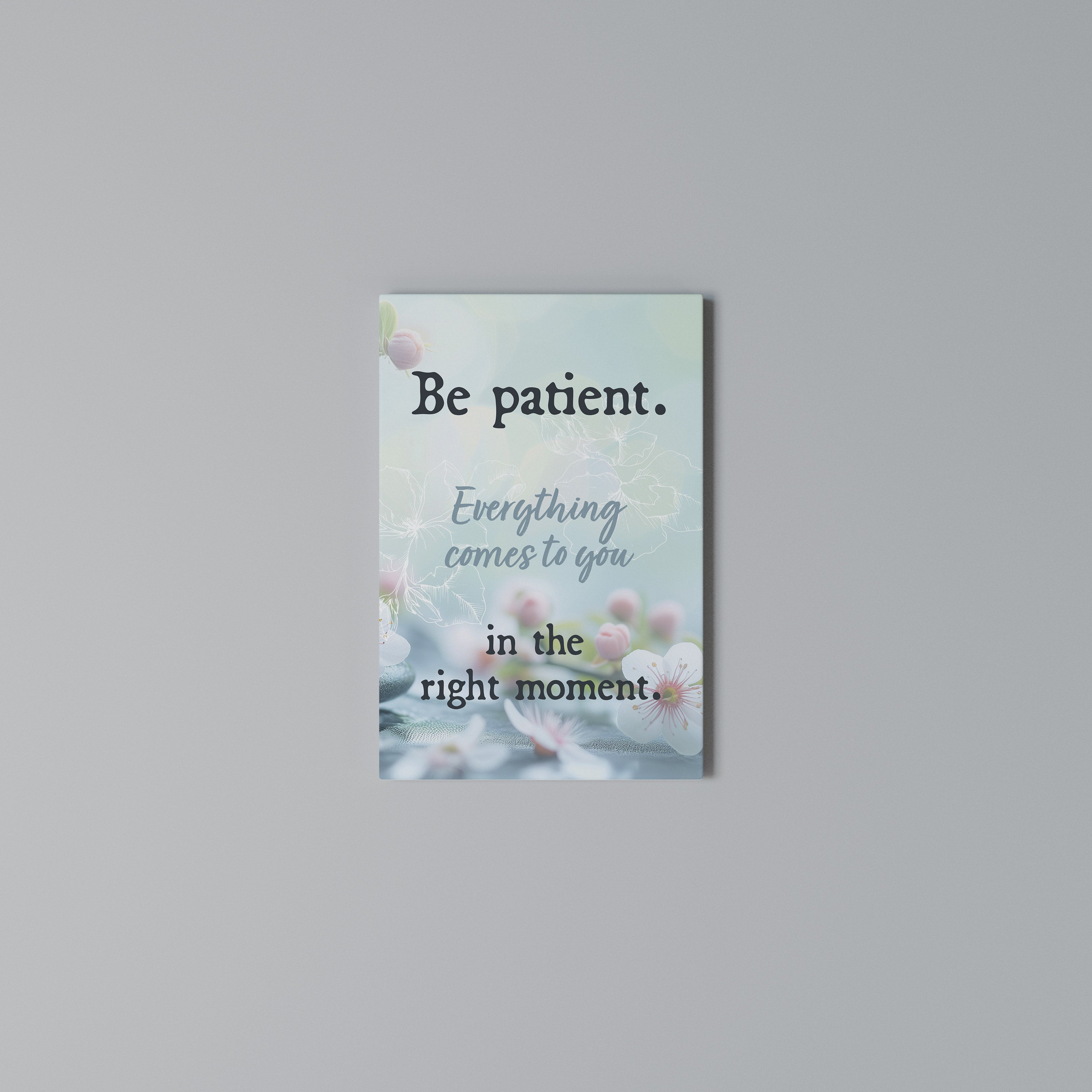 PATIENCE IN BLOOM Pionowy obraz na płótnie