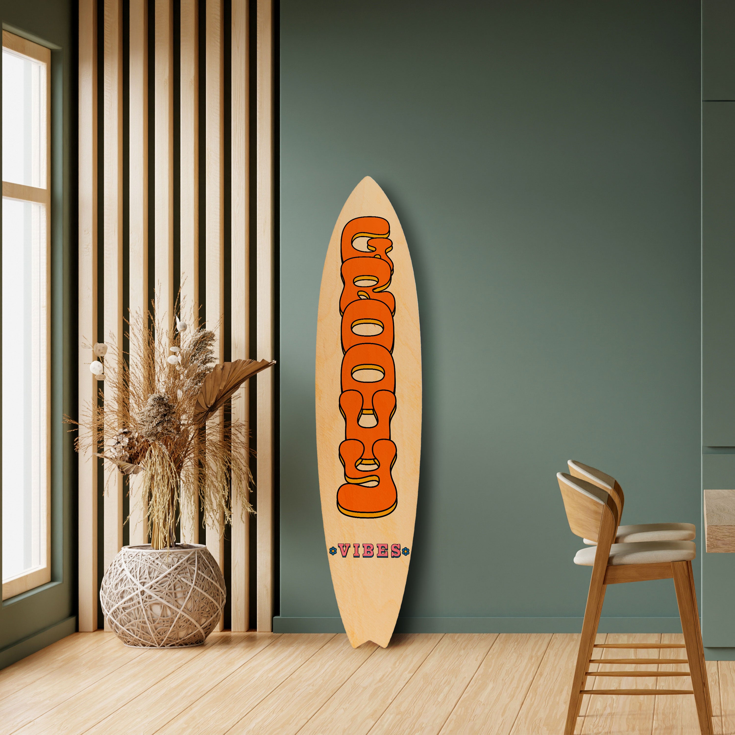 GROOVY VIBES Dekoracyjna deska surfingowa