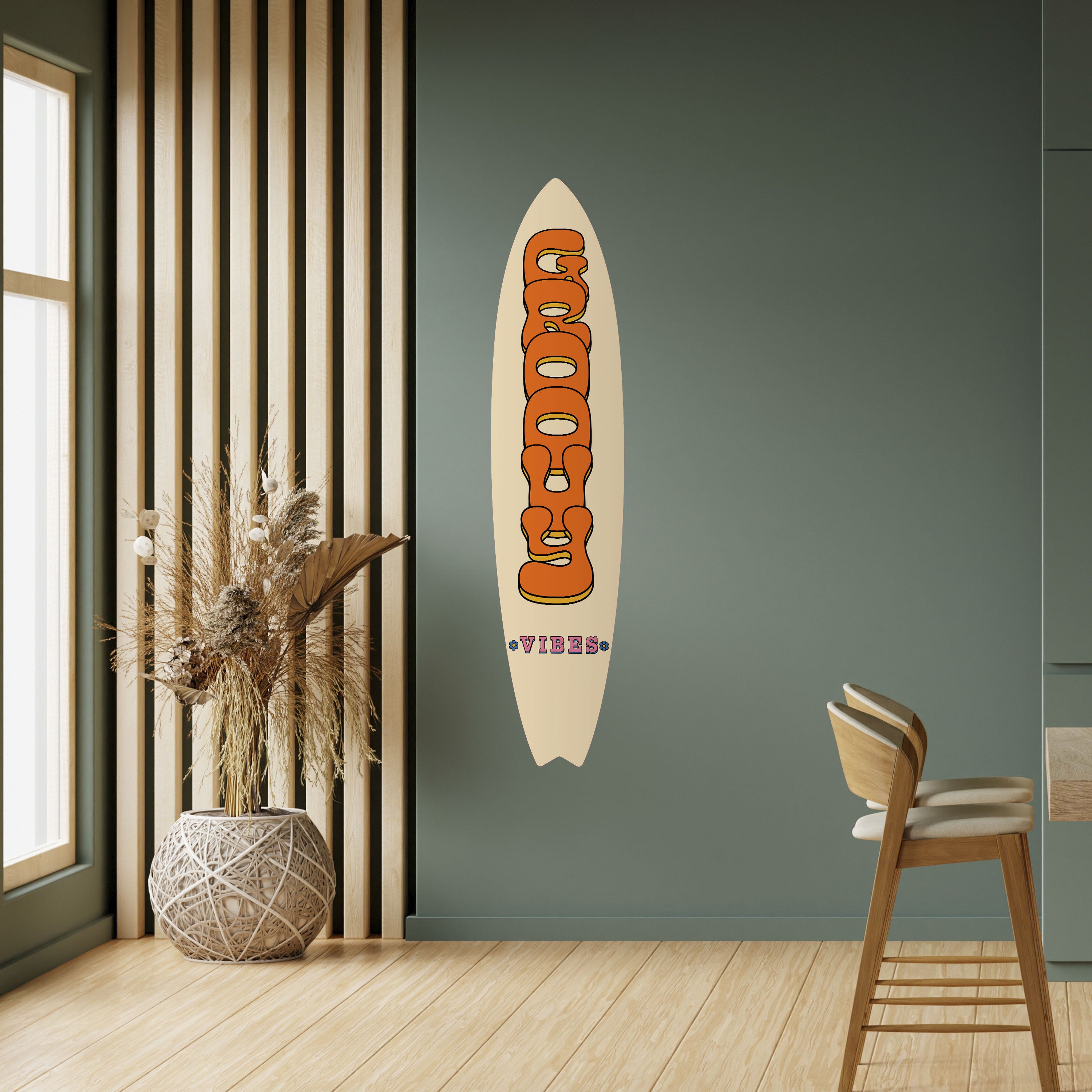 GROOVY VIBES Naklejka - deska surfingowa