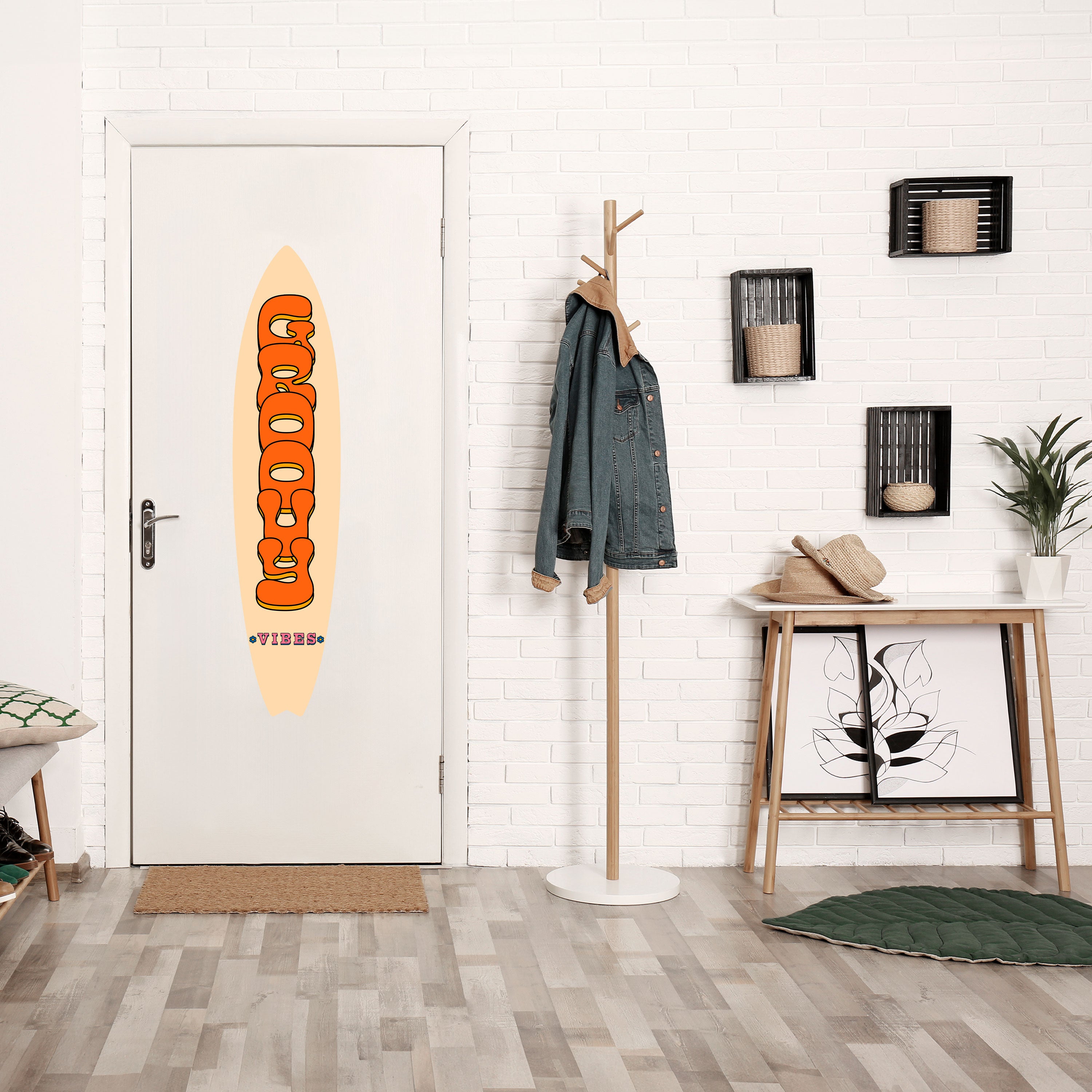 GROOVY VIBES Naklejka - deska surfingowa